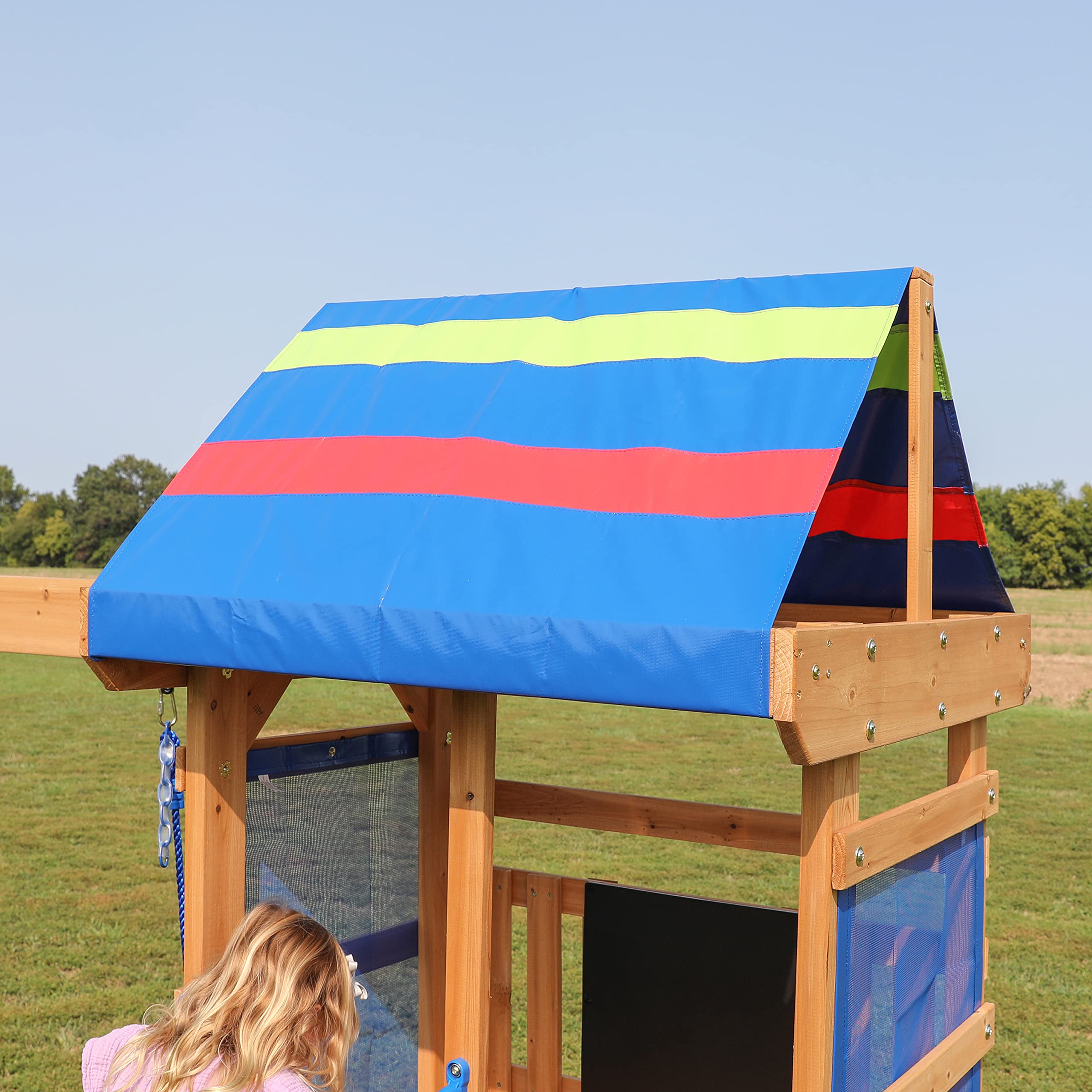 Backyard Discovery Wooden Playhouse with Telescope and Sandbox - John Pierce Auto Care