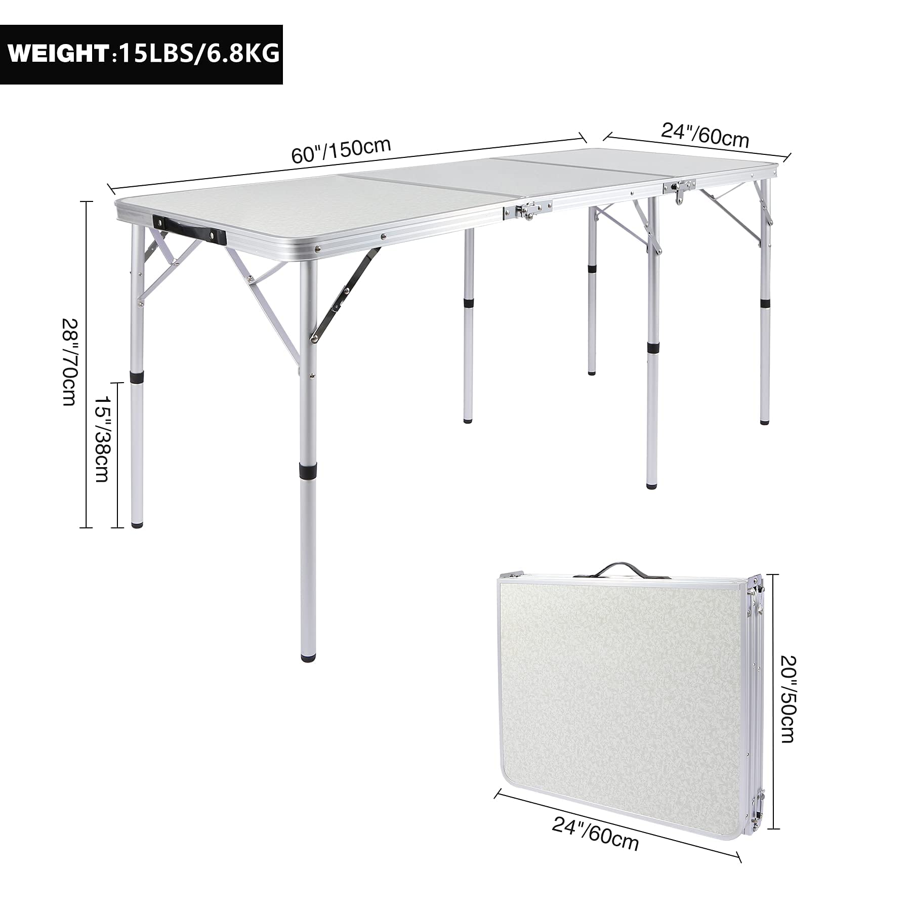 REDCAMP Portable Lightweight Tri-Fold Adjustable Camping Cot - John Pierce Auto Care