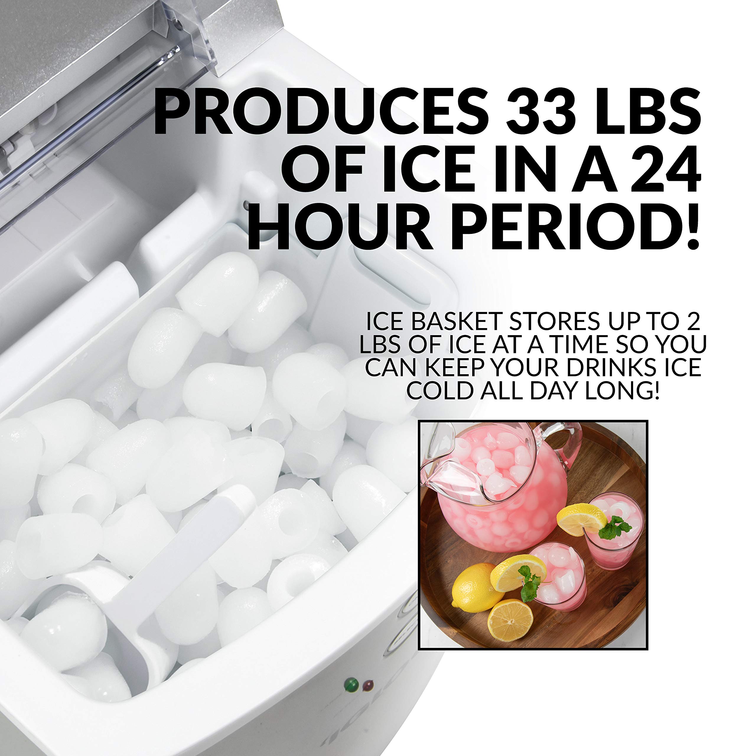 Igloo 33-Pound Large-Capacity Portable Countertop Ice Maker - John Pierce Auto Care