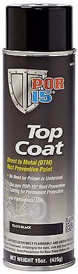 BCS POR-15 BLACKCOAT Gloss Black Paint-Spray Can top coat - John Pierce Auto Care
