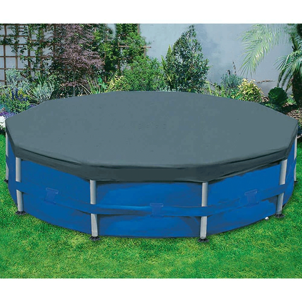 INTEX 10-Foot Round Metal Frame Pool Set with Pump and Filters - John Pierce Auto Care