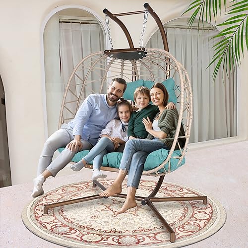 NICESOUL Wicker Rattan Hanging Swing Egg Chair with Stand - John Pierce Auto Care