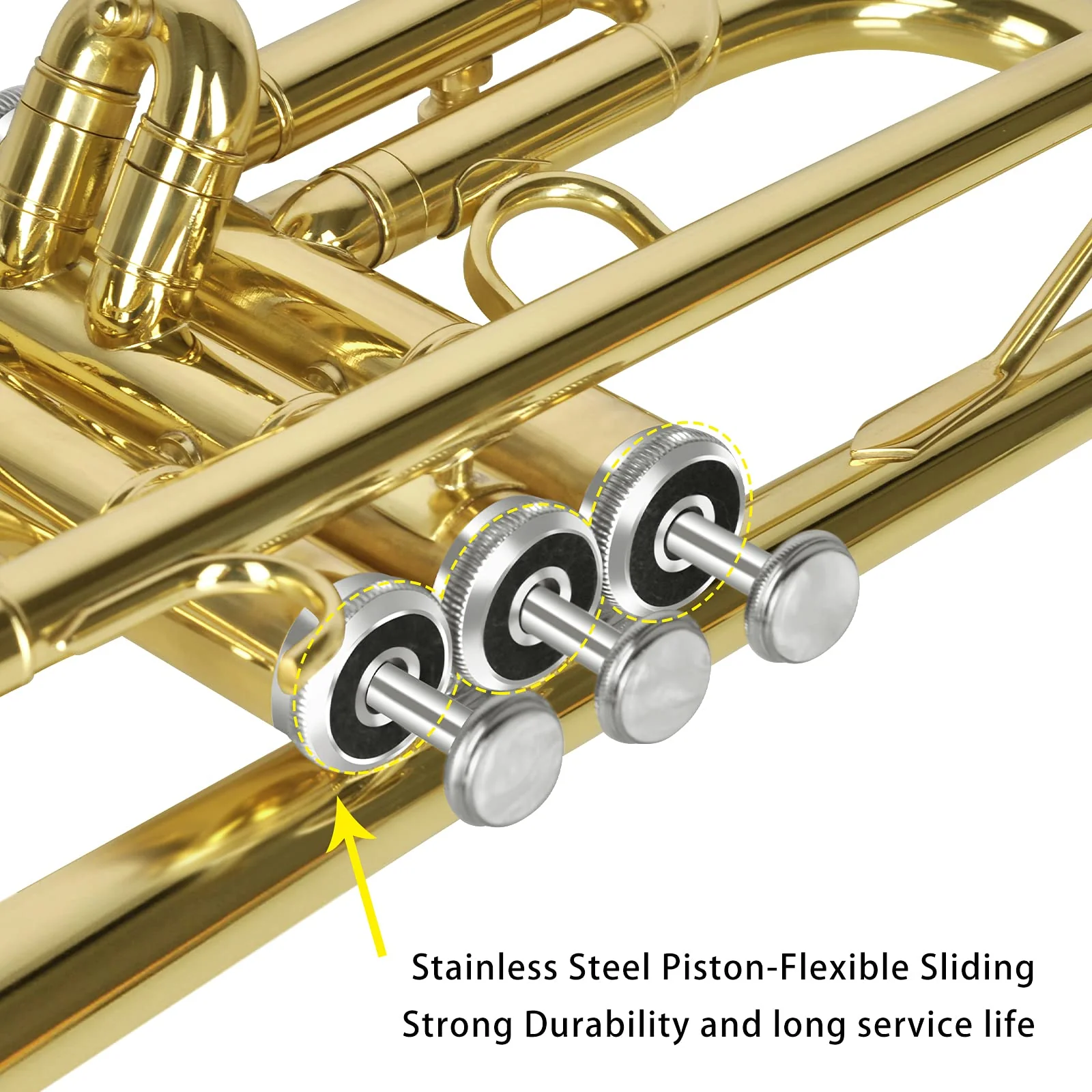 EASTROCK Bb Trumpet Standard Brass Trumpet Set - John Pierce Auto Care