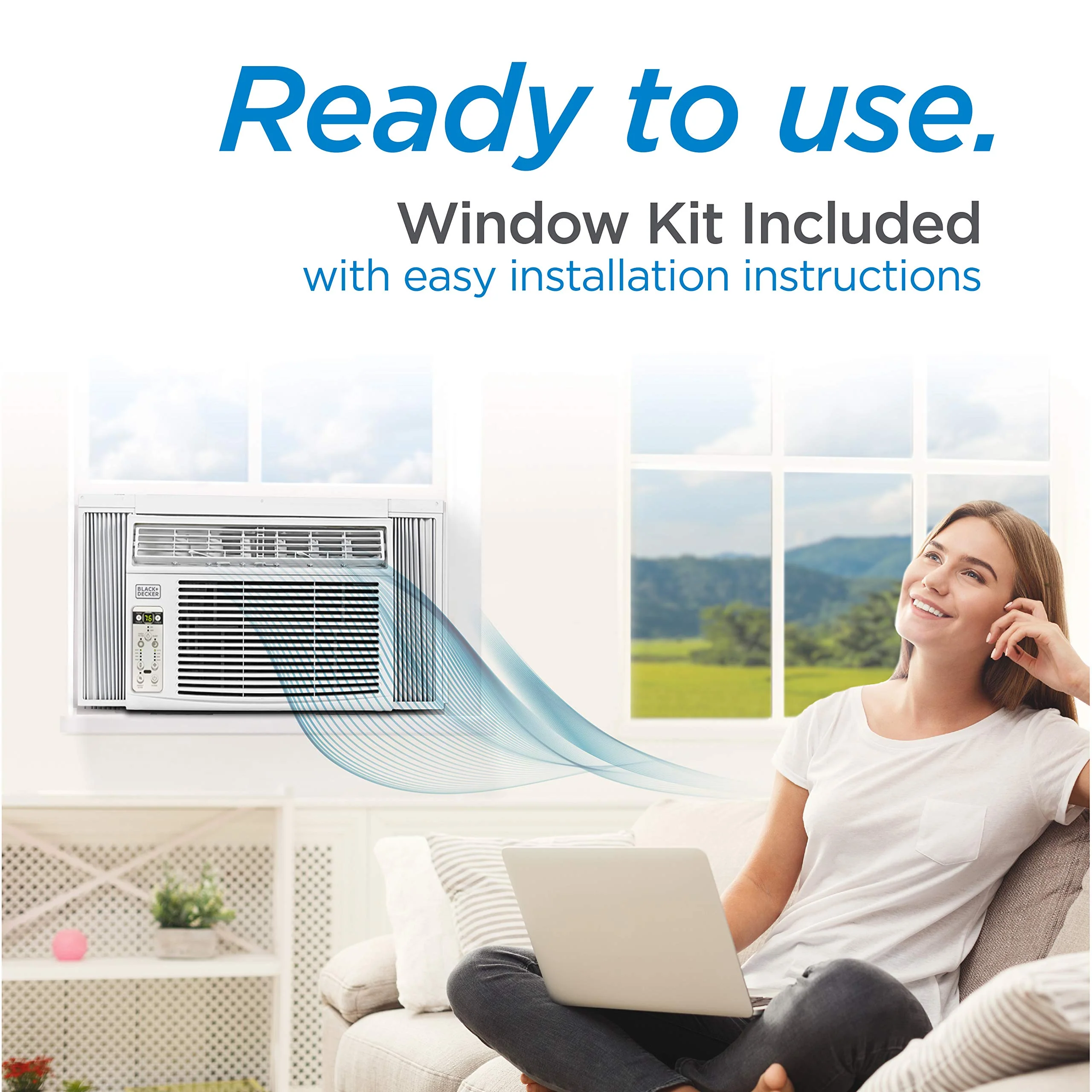 BLACK+DECKER 10000 BTU Window Air Conditioner (Up to 450 sq ft) - John Pierce Auto Care