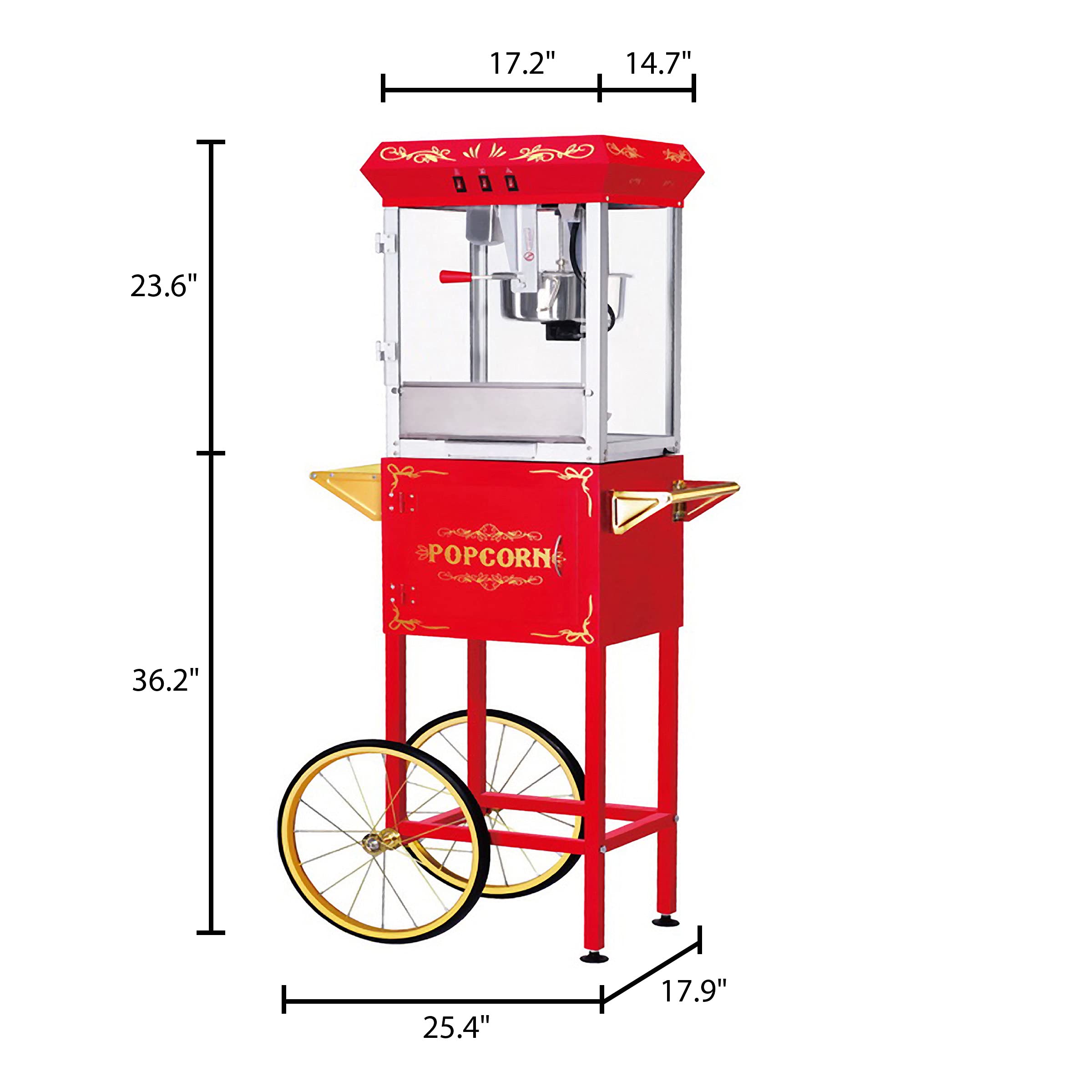 Great Northern Popcorn Star 8-Ounce Antique Popcorn Machine - John Pierce Auto Care
