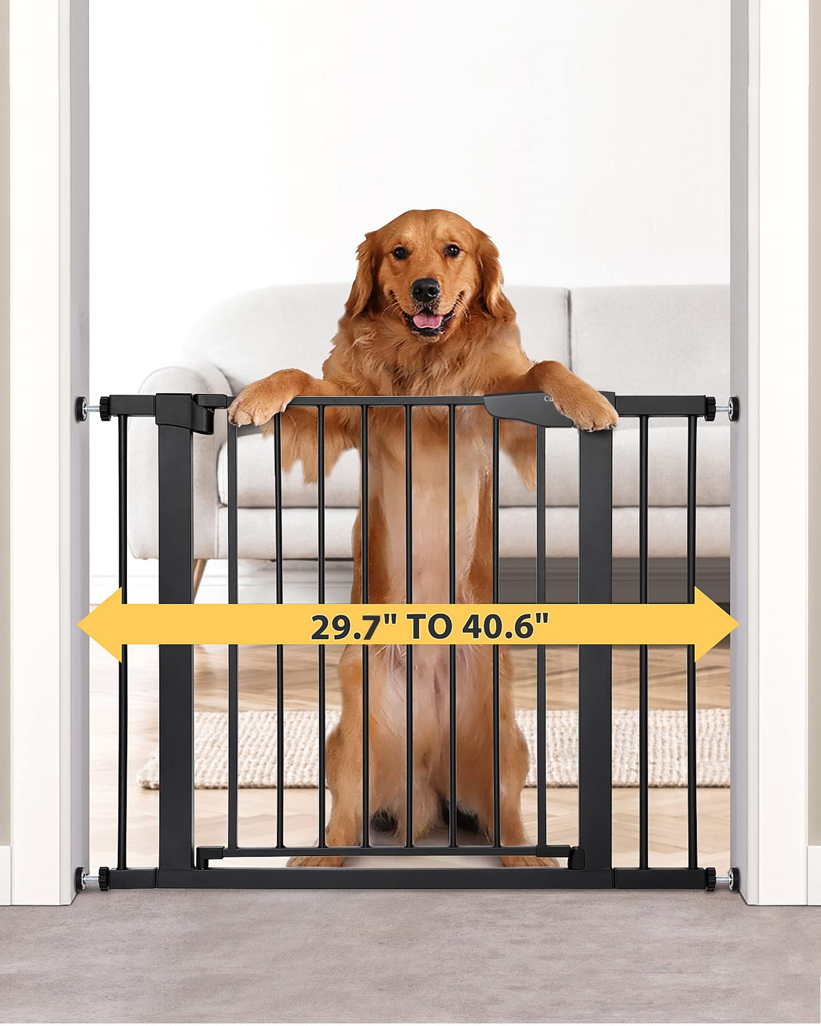 Cumbor Tension-Mounted Adjustable Baby Gate with Doorway Extensions - John Pierce Auto Care