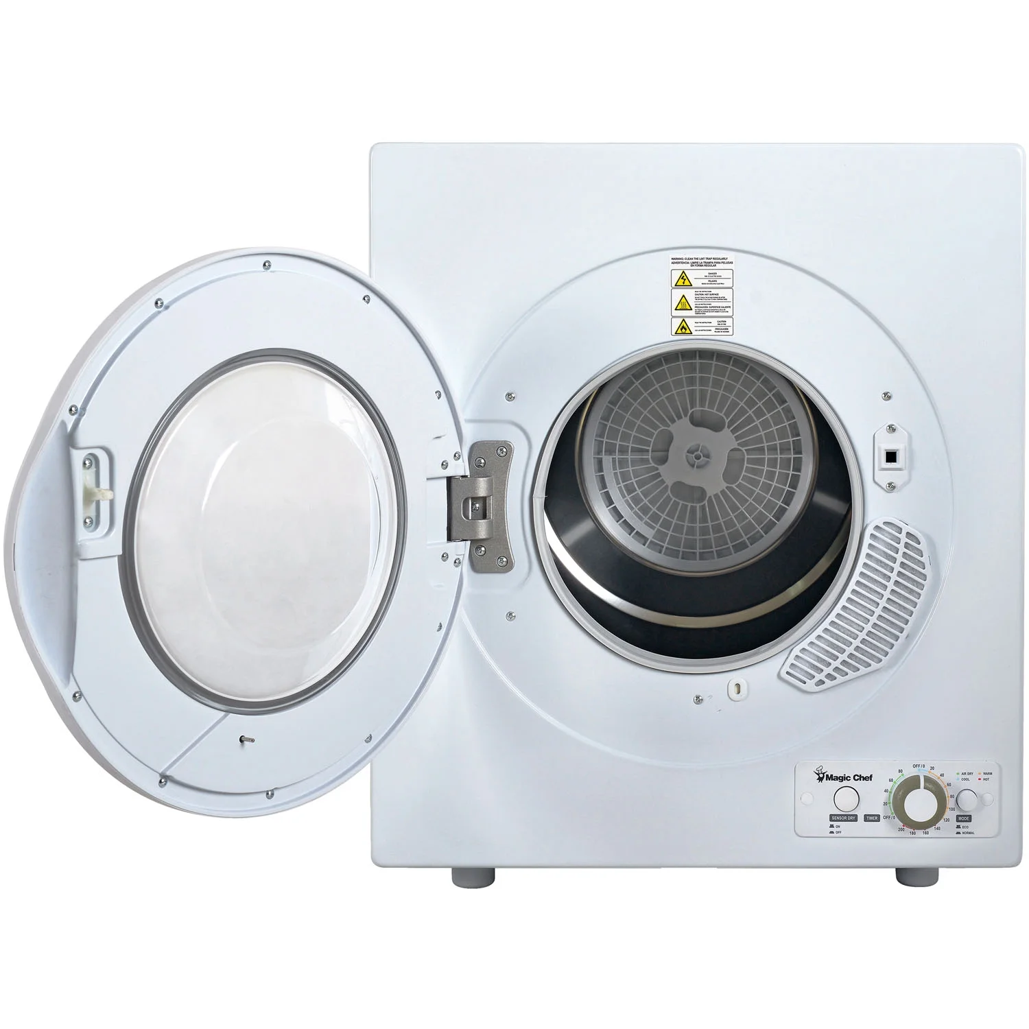 Magic Chef Brand 2.6 Cu. ft. Electric Dryer in White, 17.5 in D, 27.5 in H, 23.6 in L, 48.4 lbs. - John Pierce Auto Care