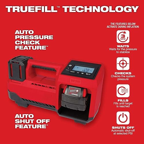 Compressors Milwaukee 2848 20 Cordless Inflator - John Pierce Auto Care