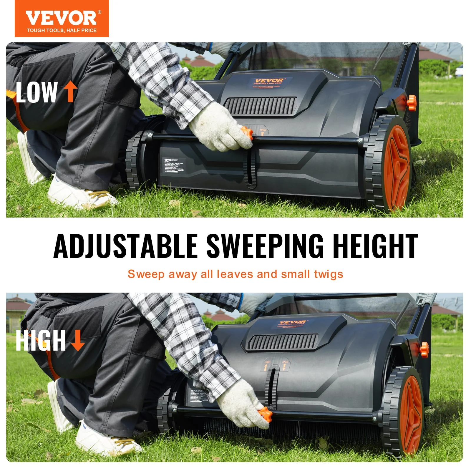 VEVOR 21-inch Push Lawn Sweeper - John Pierce Auto Care