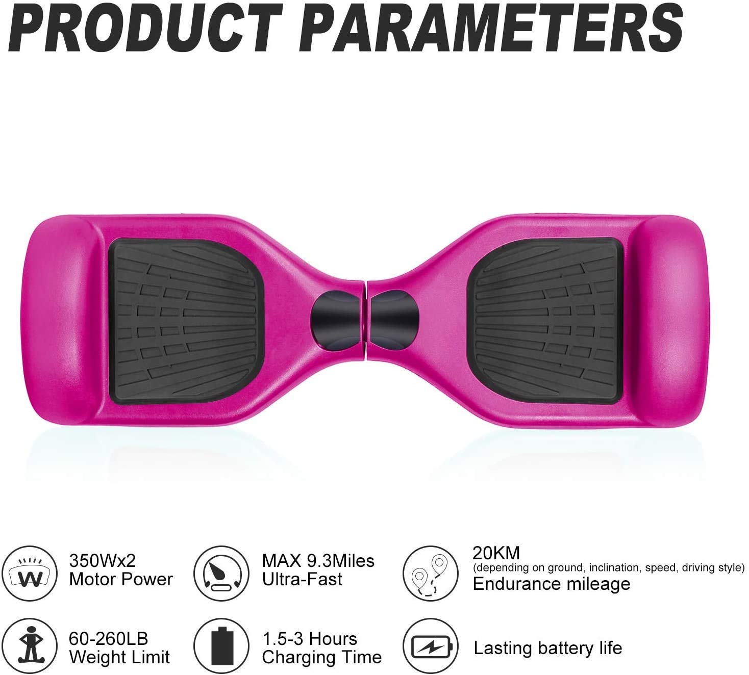 Jolege 6.5-Inch Self-Balancing Hoverboard with Bluetooth (Flash Wheels) - John Pierce Auto Care