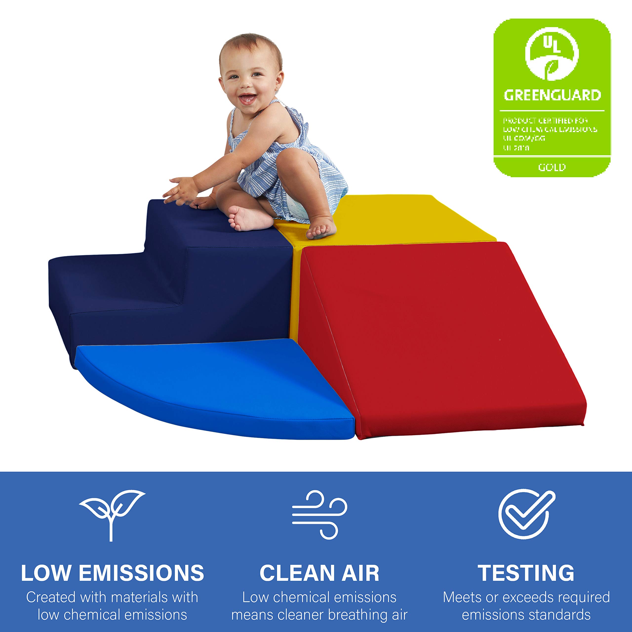 Factory Direct Partners SoftScape 4-Piece Corner Climber (Blue/Red) - John Pierce Auto Care
