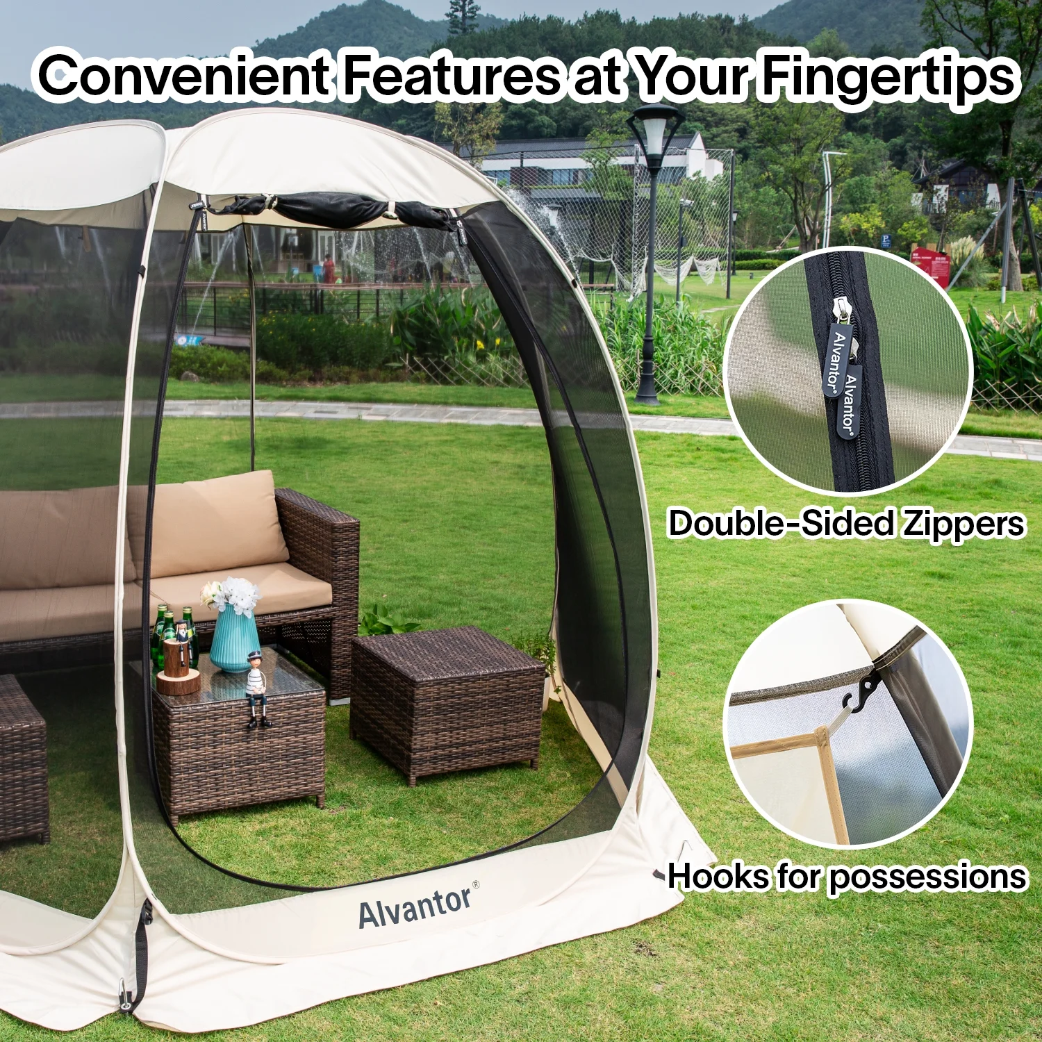 Screen House Camping Room Pop Up Gazebo 10\u0026#039;X10\u0026#039; Instand Canopy - John Pierce Auto Care