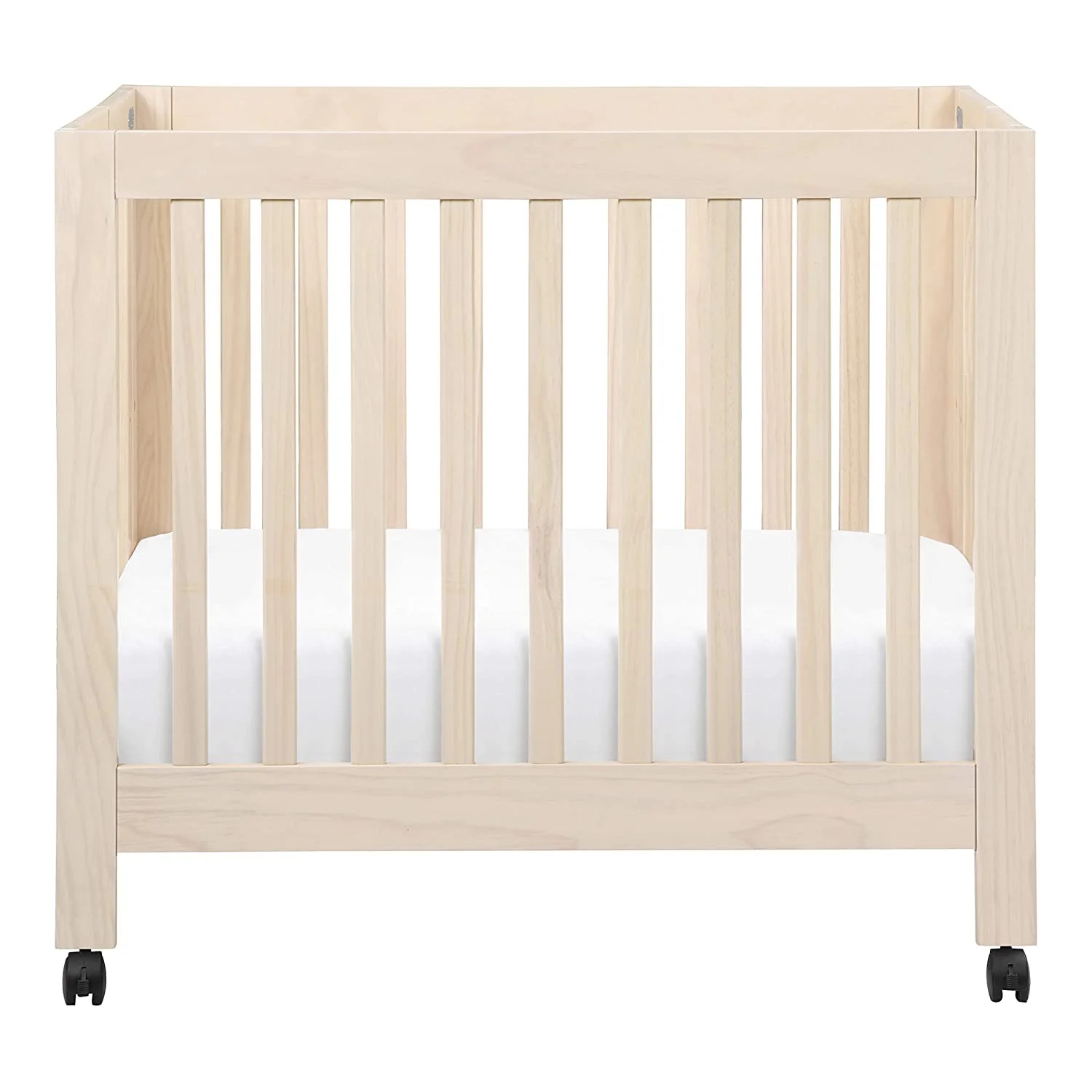 Babyletto Origami Mini Portable Crib Folding with Wheels in Honey, 2 Adjustable Mattress Positions, Greenguard Gold Certified - John Pierce Auto Care