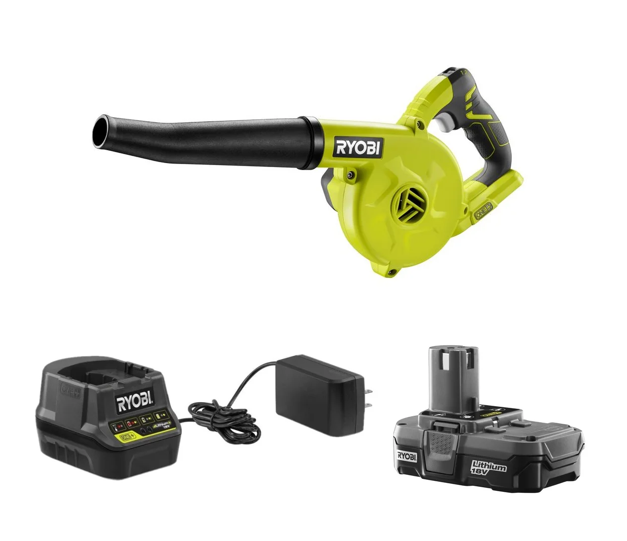 RYOBI ONE+ 18V P755 Cordless Compact Workshop Blower Kit with Battery and Charger (Bulk Packaged) - John Pierce Auto Care
