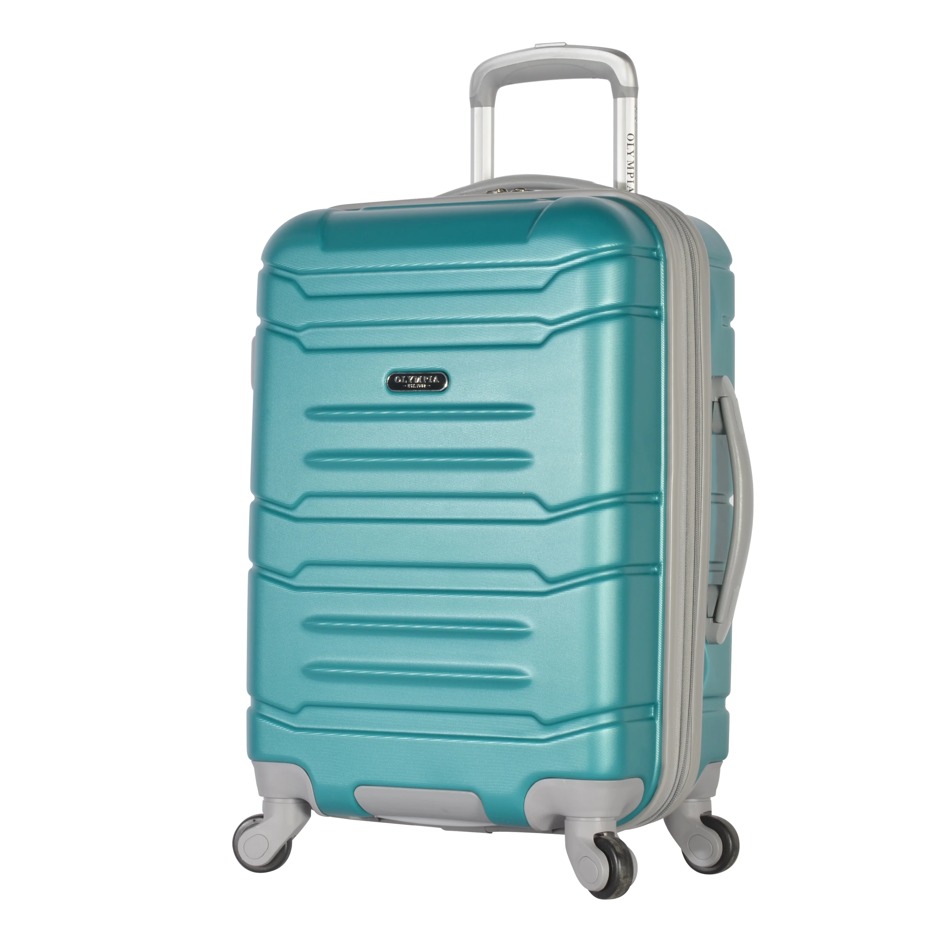 Olympia U.S.A. Denmark 3-Piece Expandable Hardcase Luggage Set with Spinner Wheels, Teal - John Pierce Auto Care