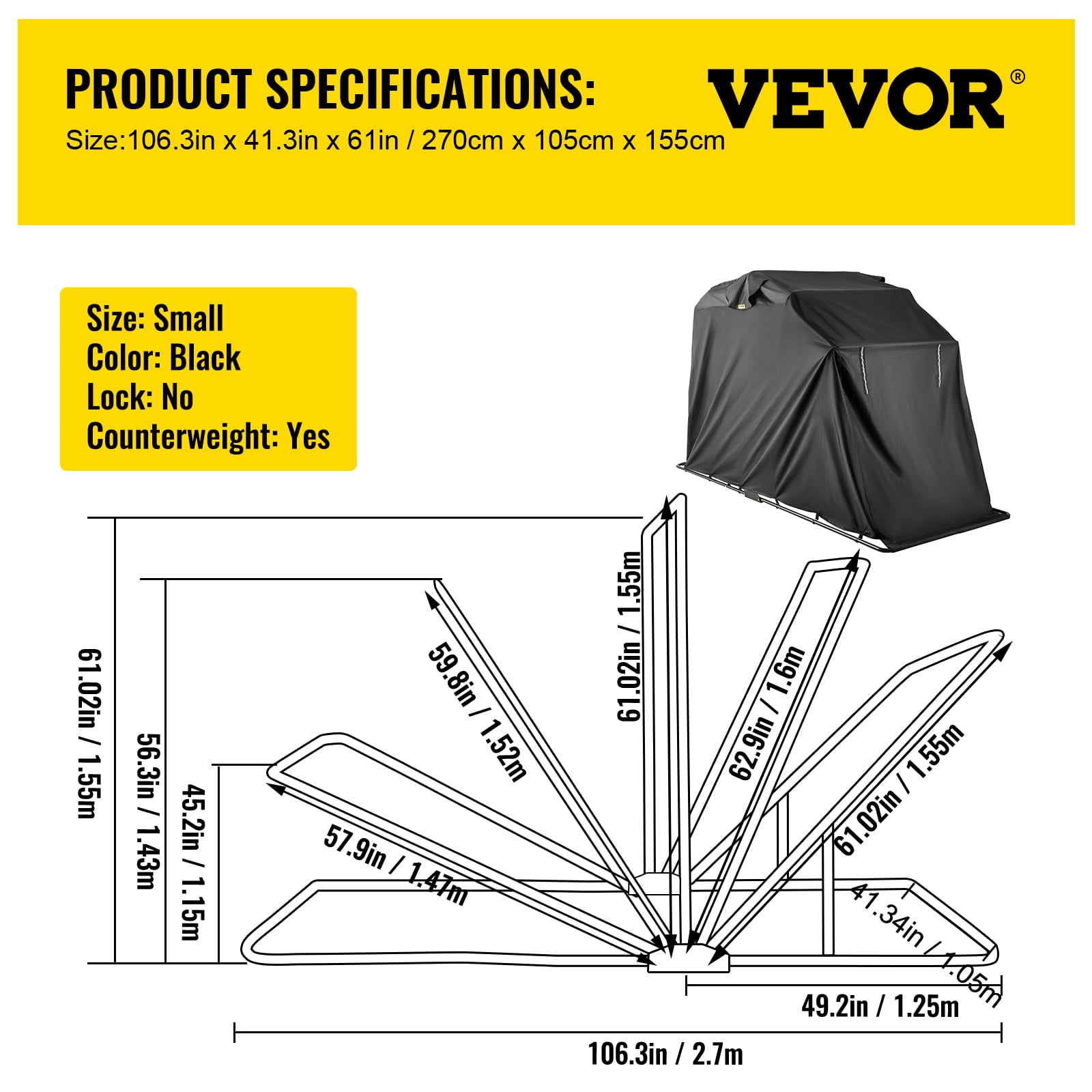 VEVOR Heavy Duty Motorcycle Storage Garage - John Pierce Auto Care