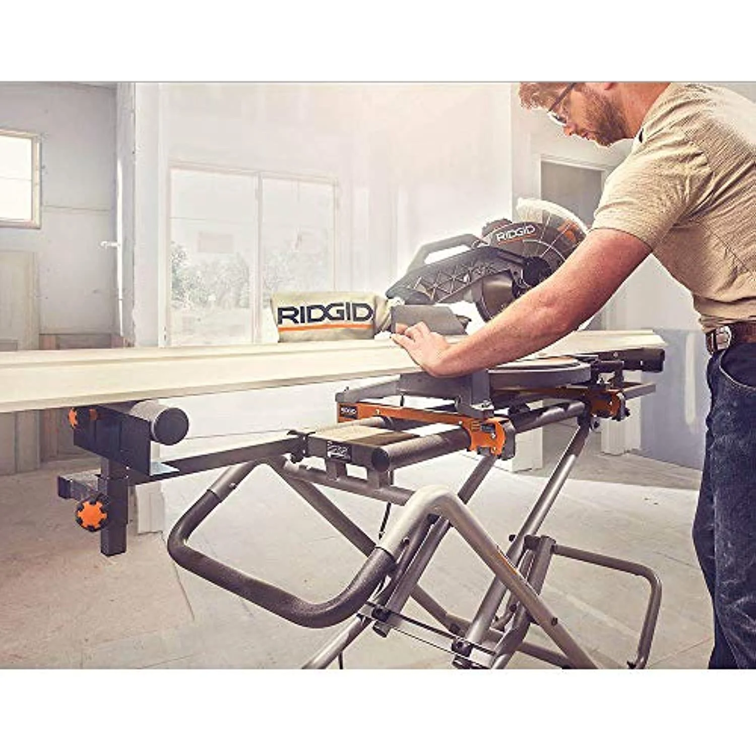 RIDGID Universal Mobile Miter Saw Stand with Mounting Braces AC9946 - John Pierce Auto Care