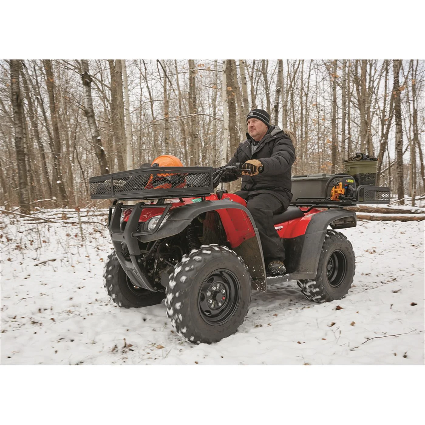Guide Gear Universal ATV Front and Rear Cargo Basket Set, Luggage Carrier Racks, Heavy-Duty Steel Mesh, 2 Piece - John Pierce Auto Care