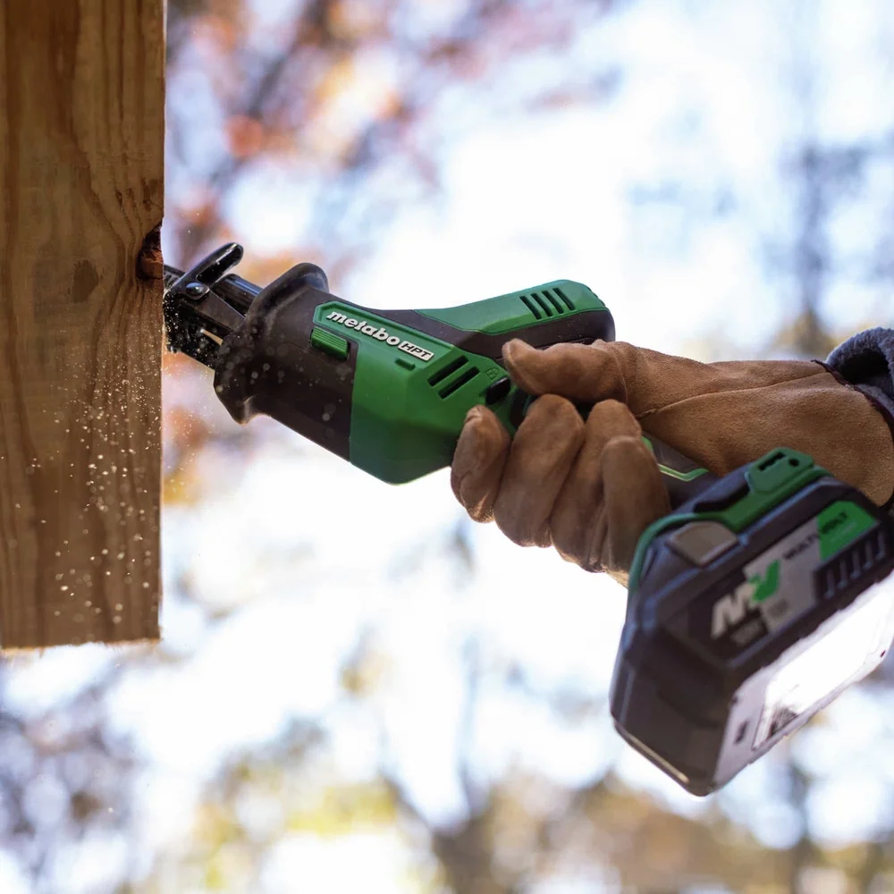 Metabo HPT 18V MultiVolt Cordless Reciprocating Saw | One-Handed Design | 3,200 Strokes Per Minute | Accepts Reciprocating or Jig Saw Blades | Lifetime Tool Warranty | CR18DAQ4 - John Pierce Auto Care