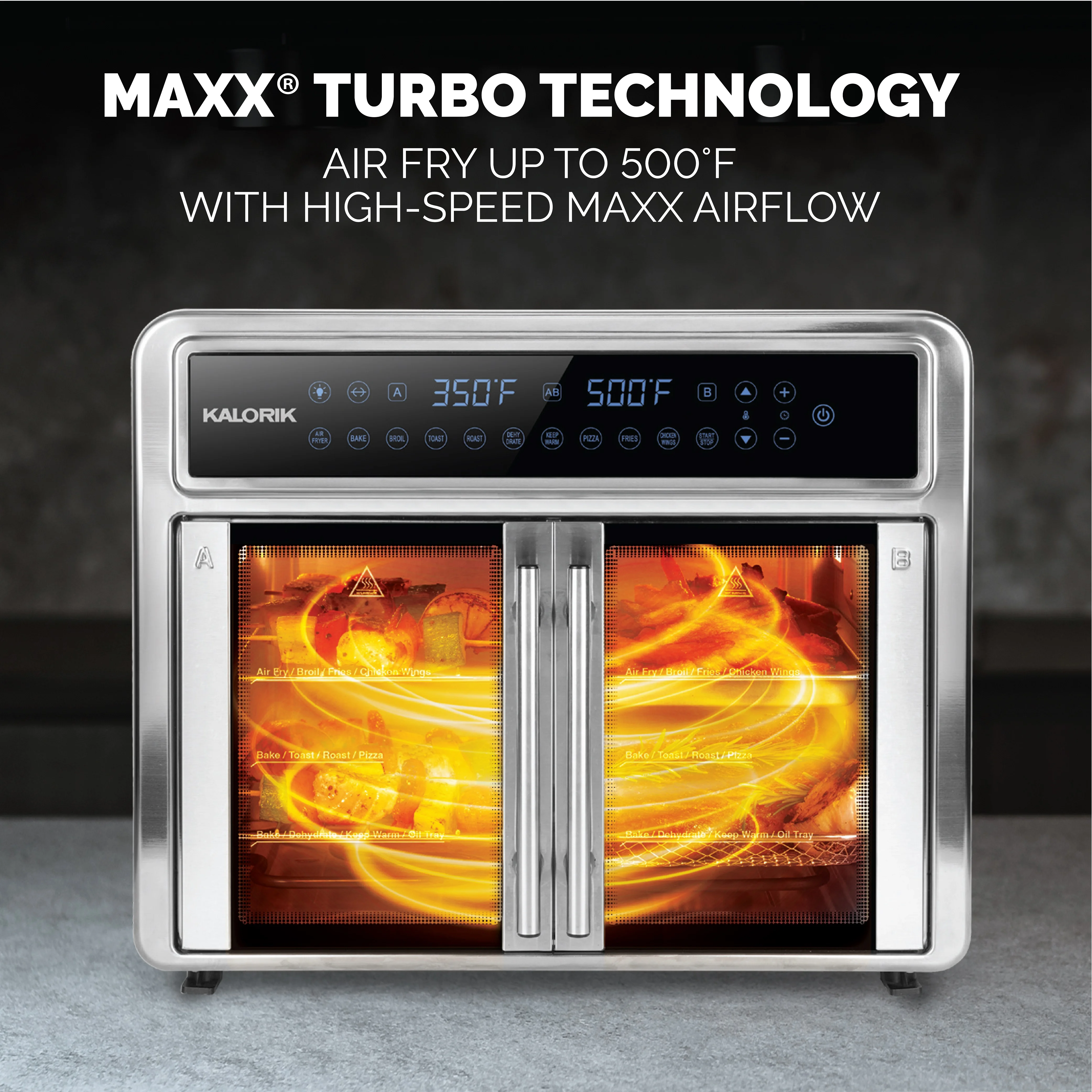 Kalorik MAXX® 26 Quart Flex Trio Air Fryer Oven - John Pierce Auto Care