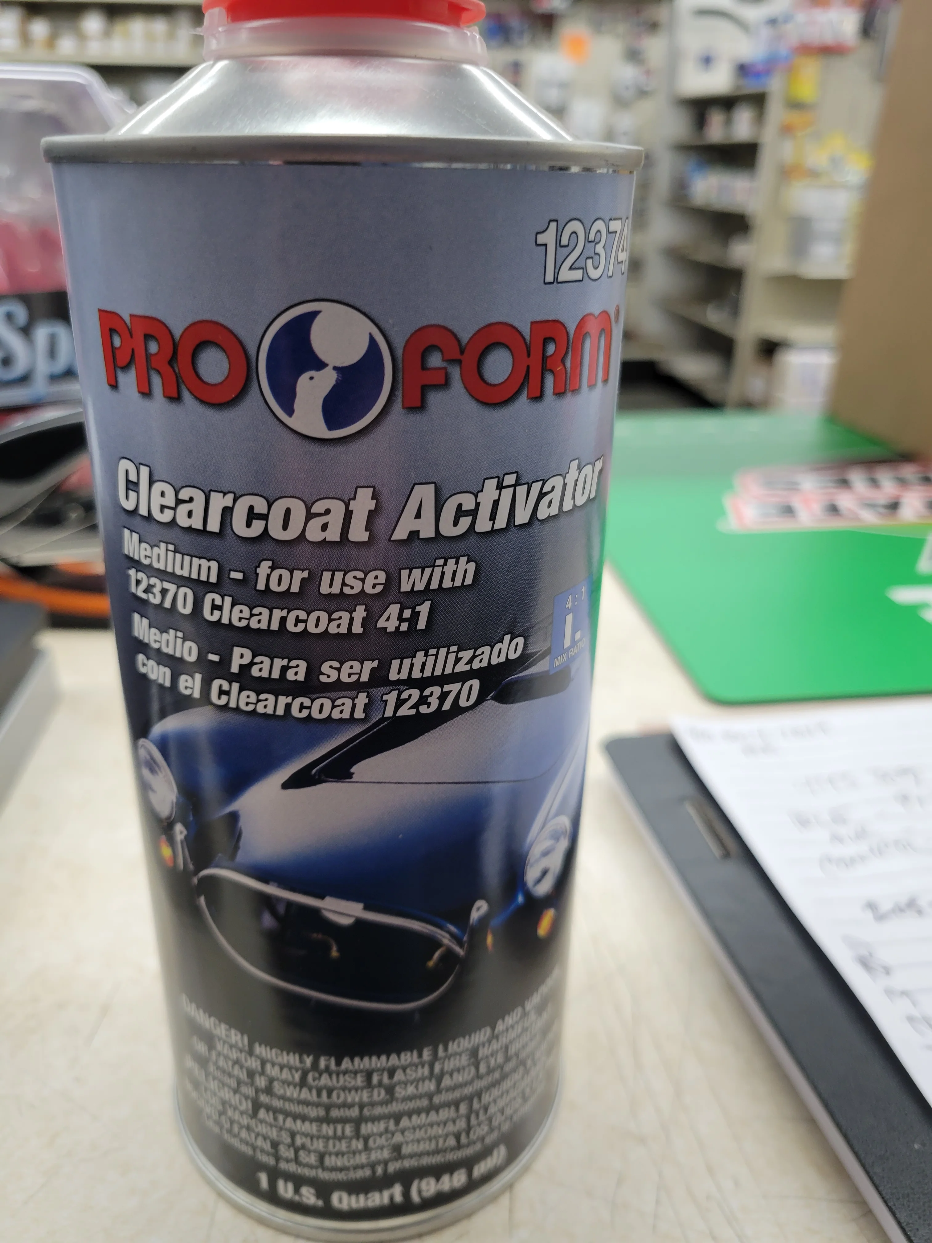 PRO FORM URETHANE CLEARCOAT ACTIVATOR Medium QT #12374 - John Pierce Auto Care