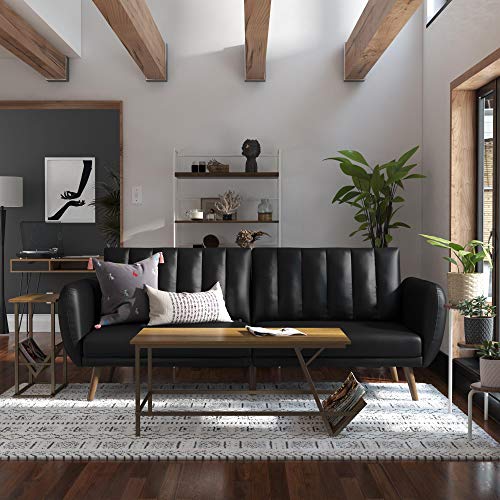 Novogratz Brittany Futon Convertible Leather - John Pierce Auto Care