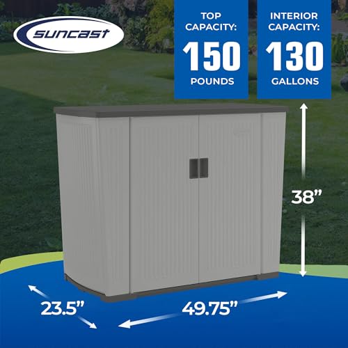 Suncast Backyard Outdoor Storage Peppercorn - John Pierce Auto Care
