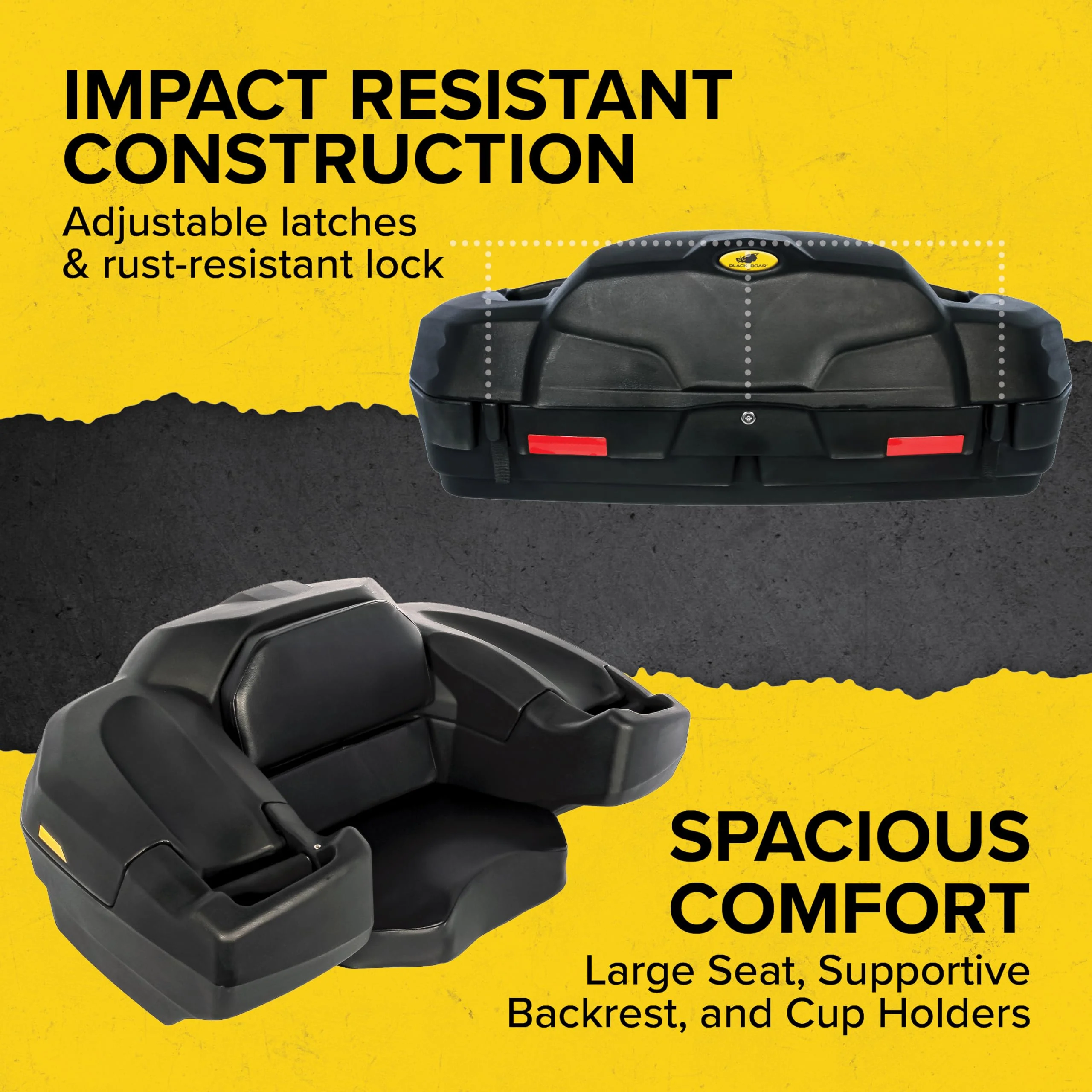 Black Boar UTV ATV Rear Storage Box and Lounger - John Pierce Auto Care