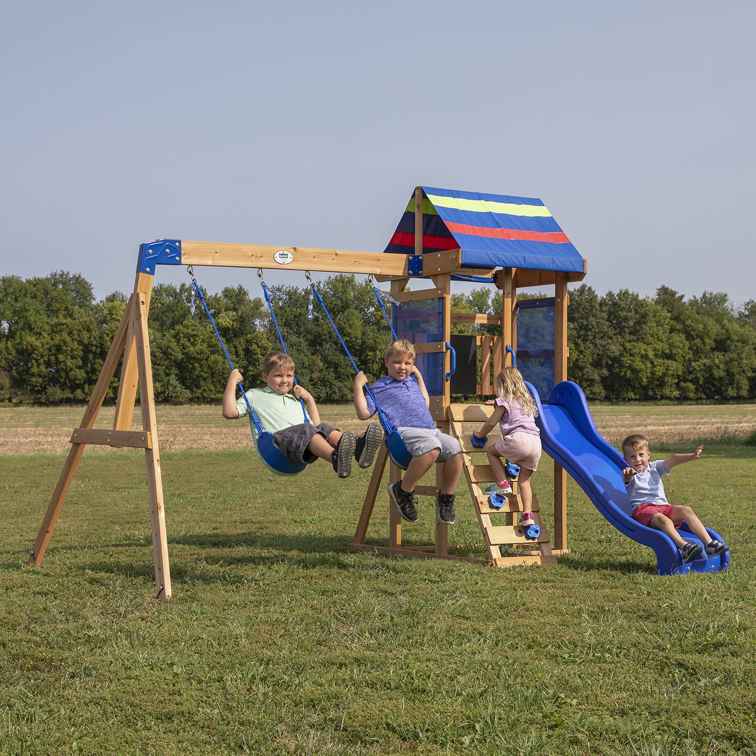 Backyard Discovery Wooden Playhouse with Telescope and Sandbox - John Pierce Auto Care