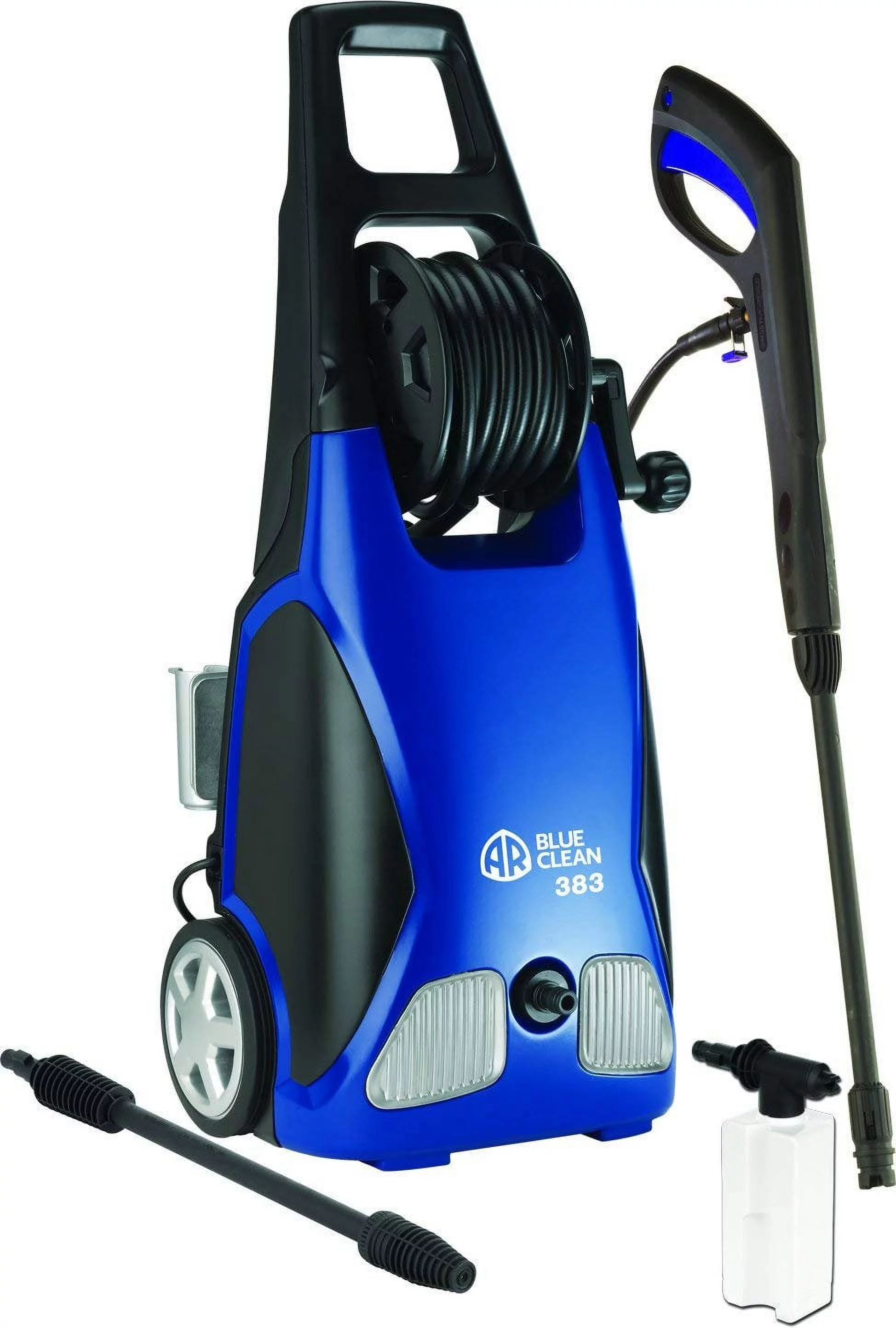AR Blue Clean, AR383 1,900 PSI Electric Pressure Washer, Nozzles, Spray Gun, Wand, Detergent Bottle & Hose - John Pierce Auto Care