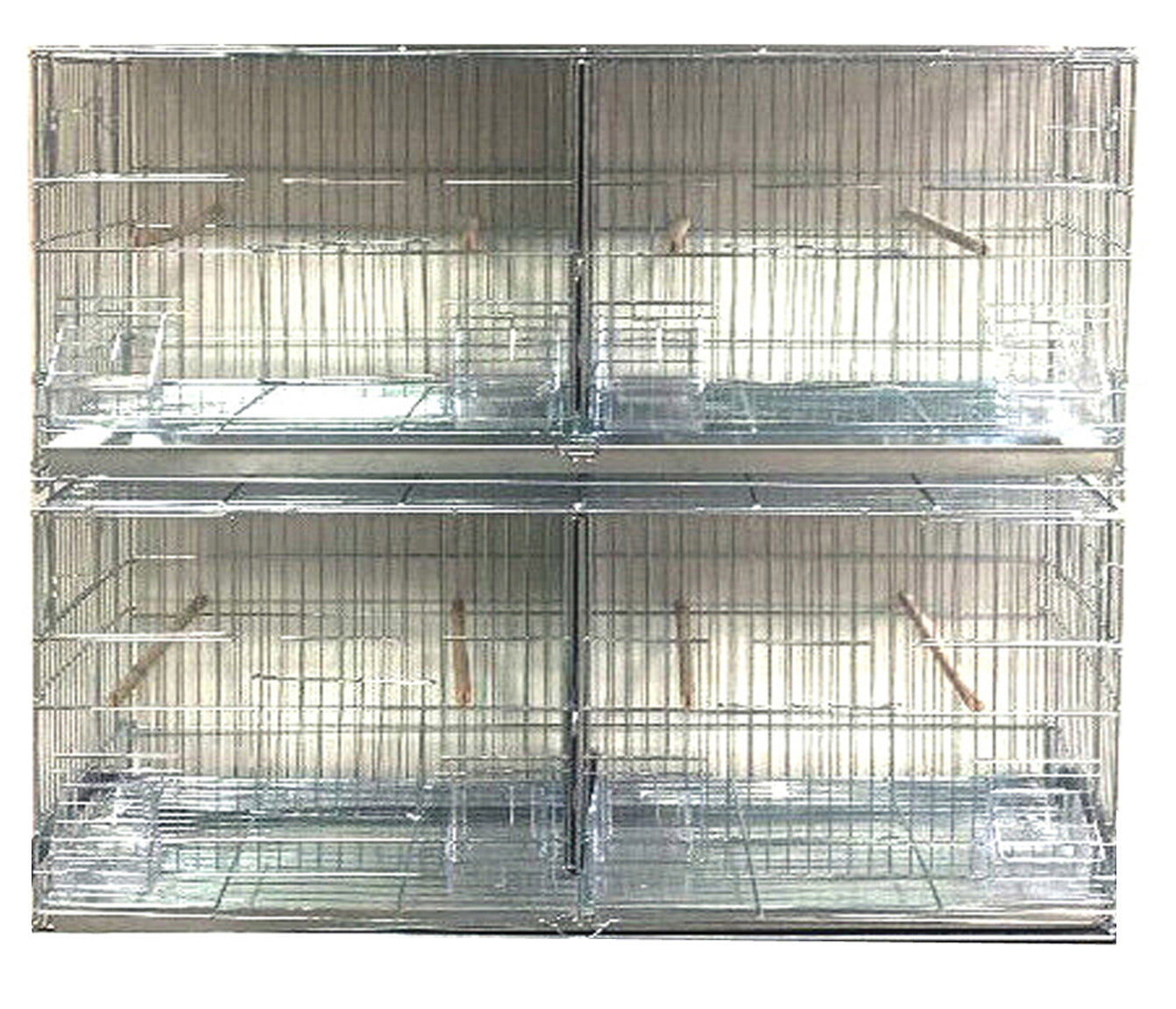 Galvanized Stackable Breeding Bird Cage, 2-Pack - John Pierce Auto Care