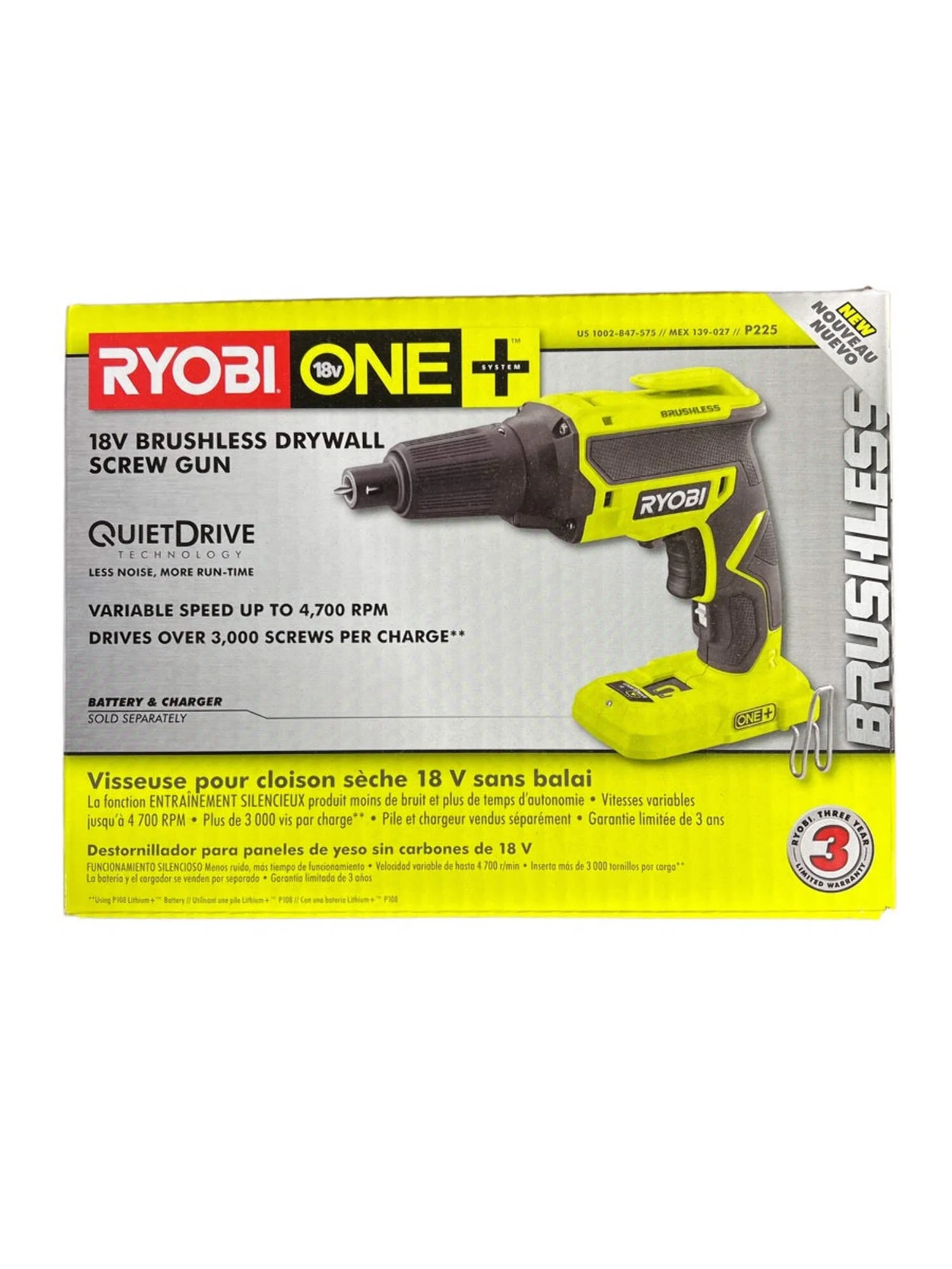 Ryobi 18-Volt ONE+ Brushless Drywall Screw Gun (Tool Only) - John Pierce Auto Care