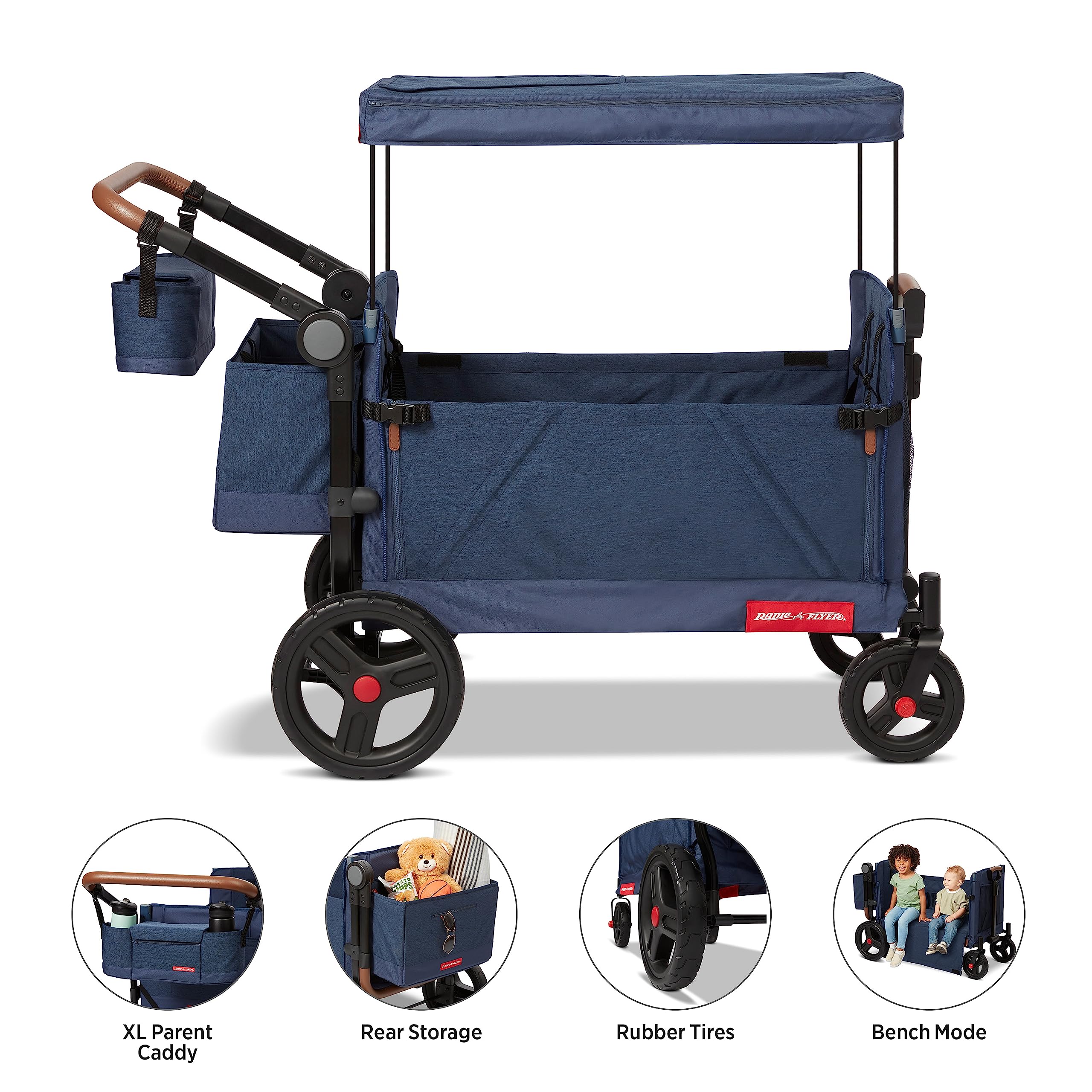 Radio Flyer Atlas Stroll Folding Twin Stroller Wagon - John Pierce Auto Care