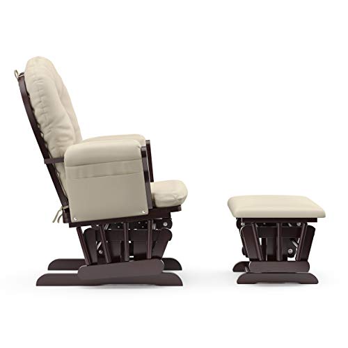 Storkcraft Glider Ottoman Espresso Beige - John Pierce Auto Care