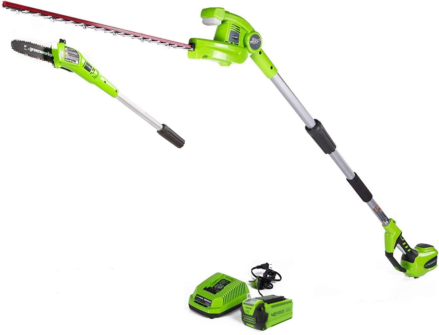 Greenworks 40V Cordless Pole Saw and Pole Hedge Trimmer Combo - John Pierce Auto Care