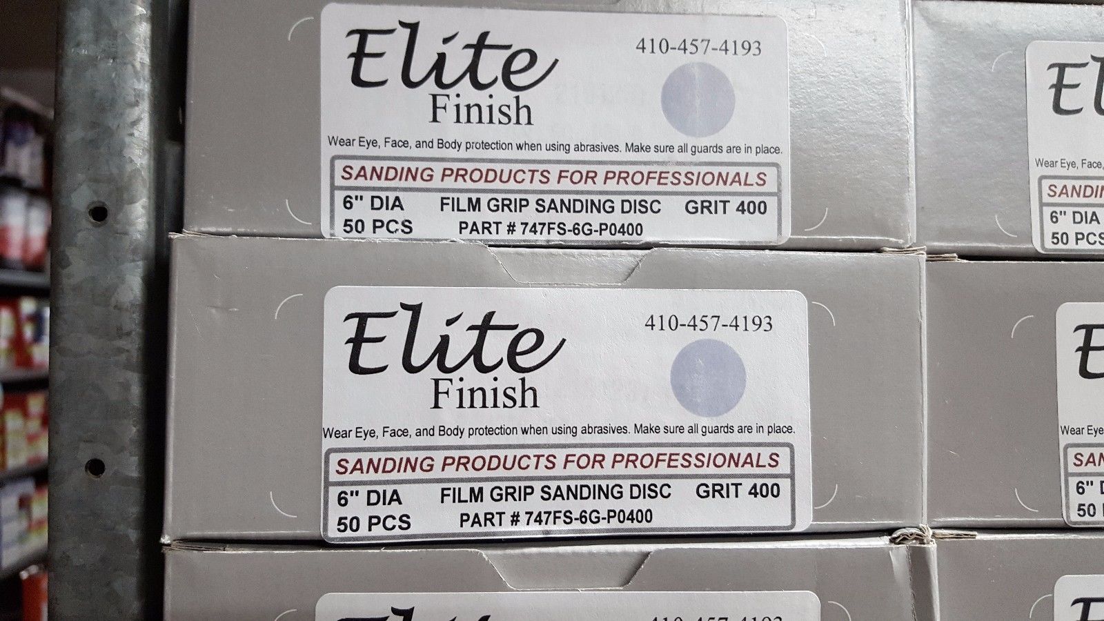 Elite Finish Hookit™ Clear Coat Sanding Disc 6 inch, 180 grit, boxs of 50 Disc - John Pierce Auto Care