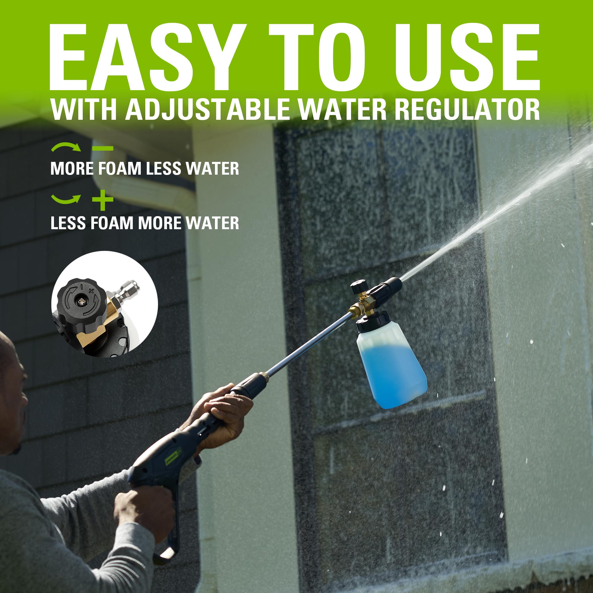 Greenworks 3000 PSI Pressure Washer Foam Cannon Attachment - John Pierce Auto Care