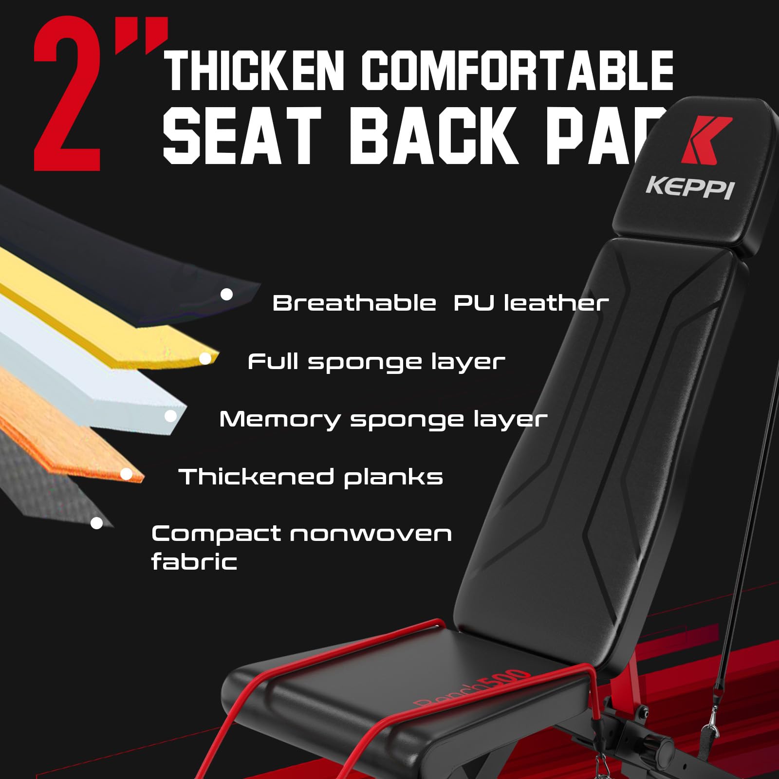 Keppi Adjustable Foldable Bench for Strength Training - John Pierce Auto Care