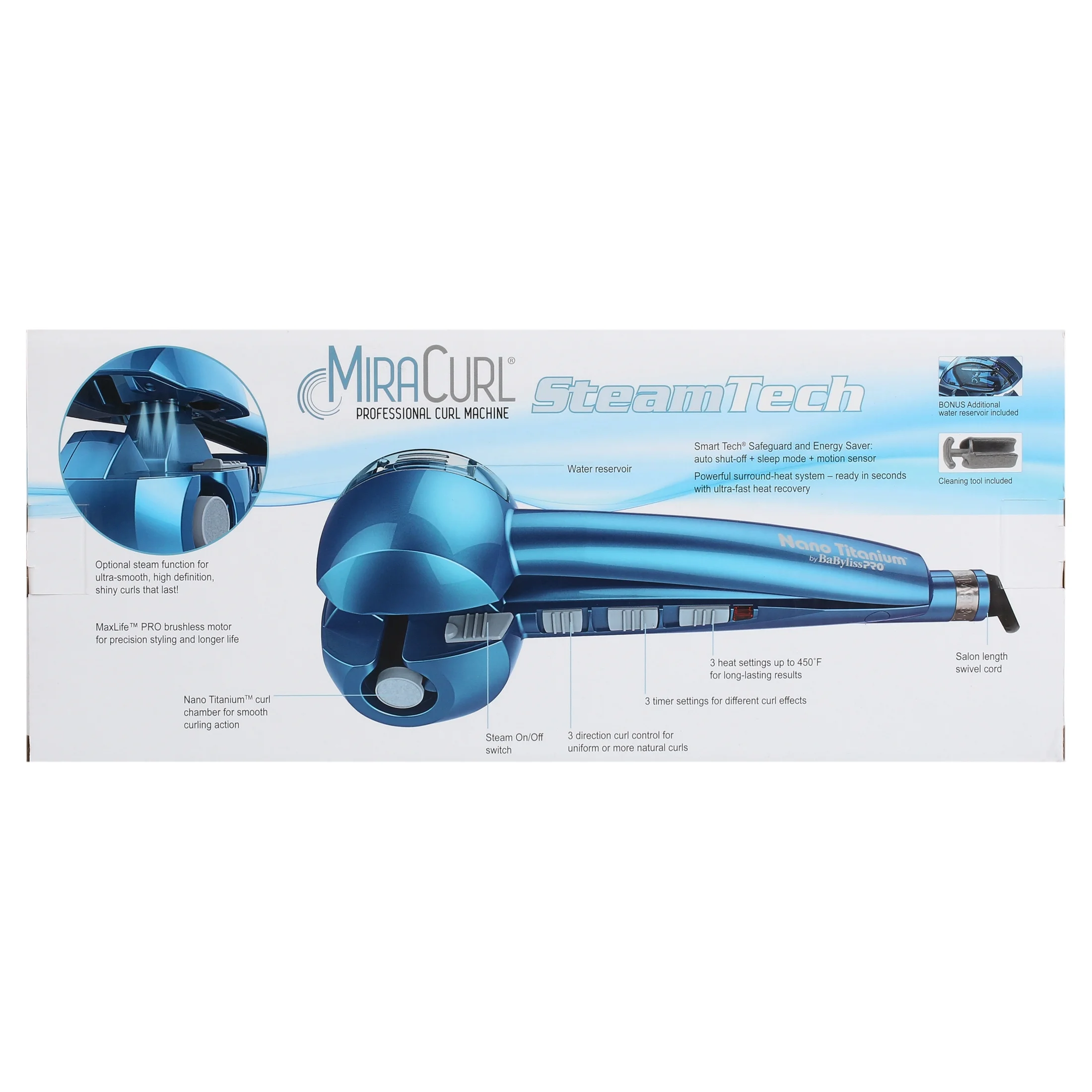 BaBylissPro Nano Titanium MiraCurl Curling Iron - John Pierce Auto Care