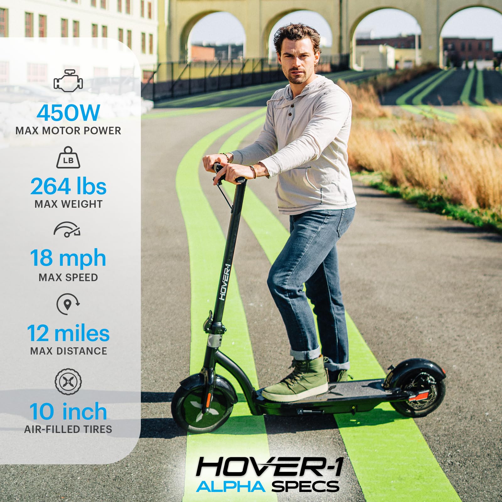 Hover-1 Electric Scooter with Digital Display and High-Grip Tires - John Pierce Auto Care