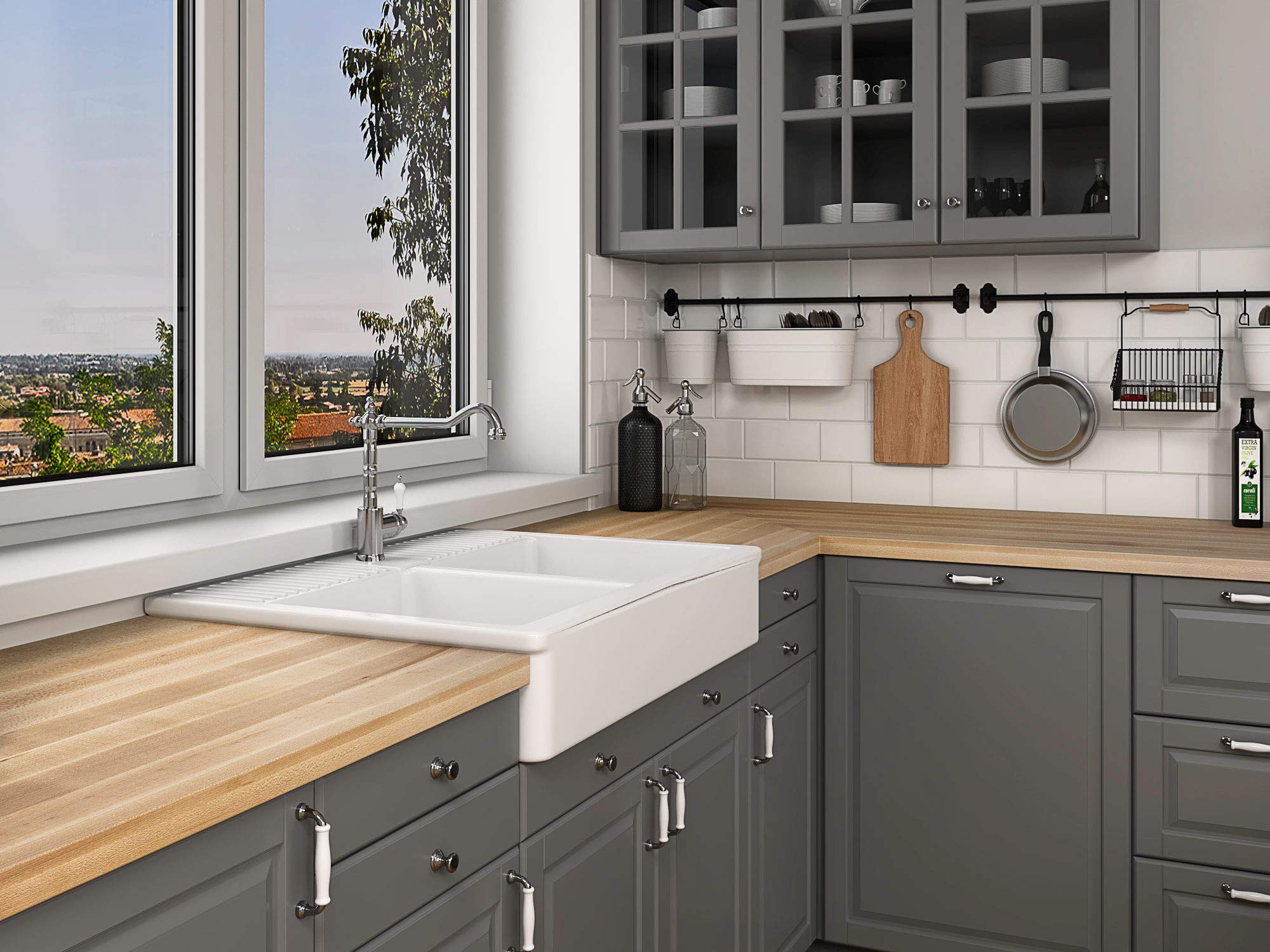 Big Bison Maple Wood Butcher Block Countertop - John Pierce Auto Care