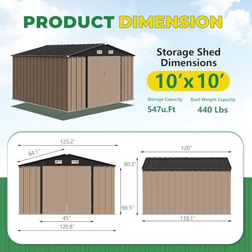 Devoko Outdoor Storage Metal Garden - John Pierce Auto Care