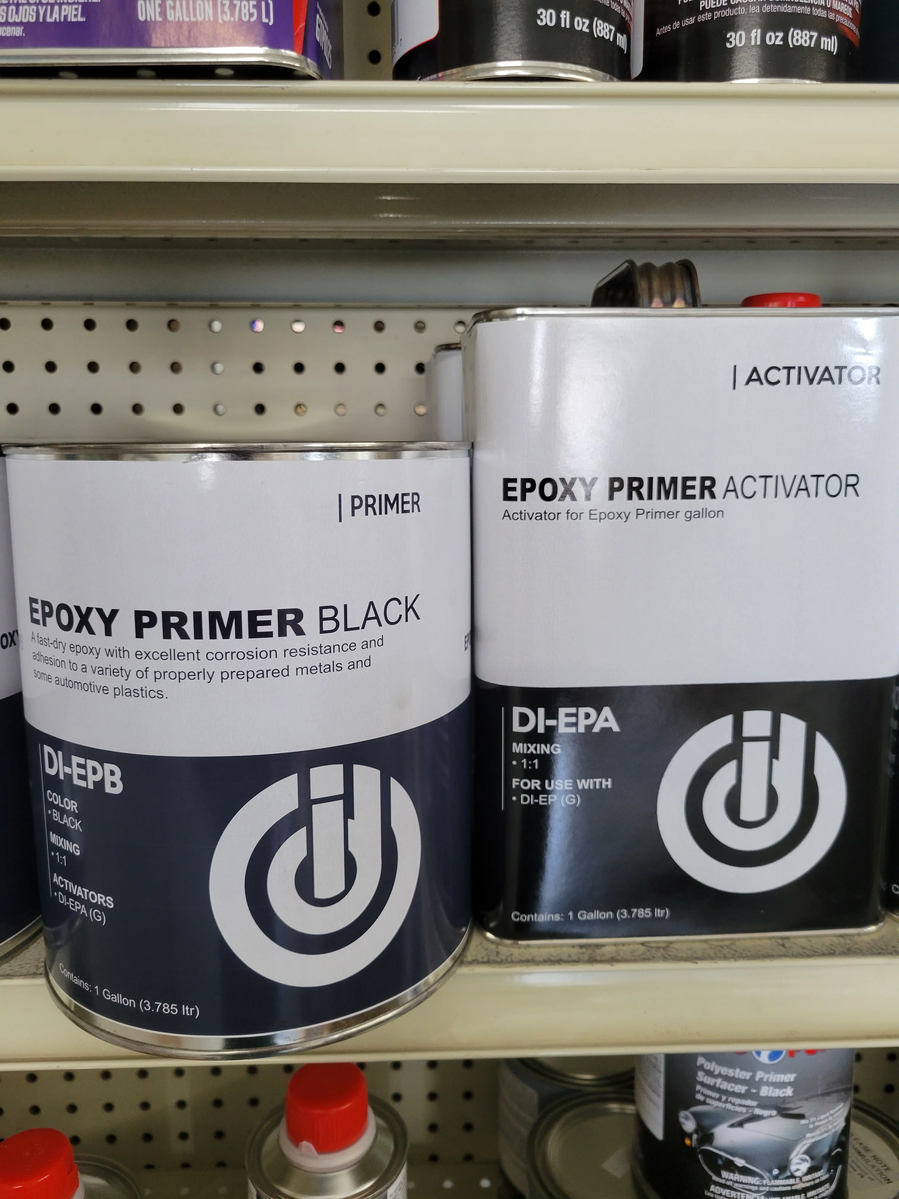 1 GALLON KIT DI EPB Epoxy Black Primer Mix 1-1 Activator - John Pierce Auto Care