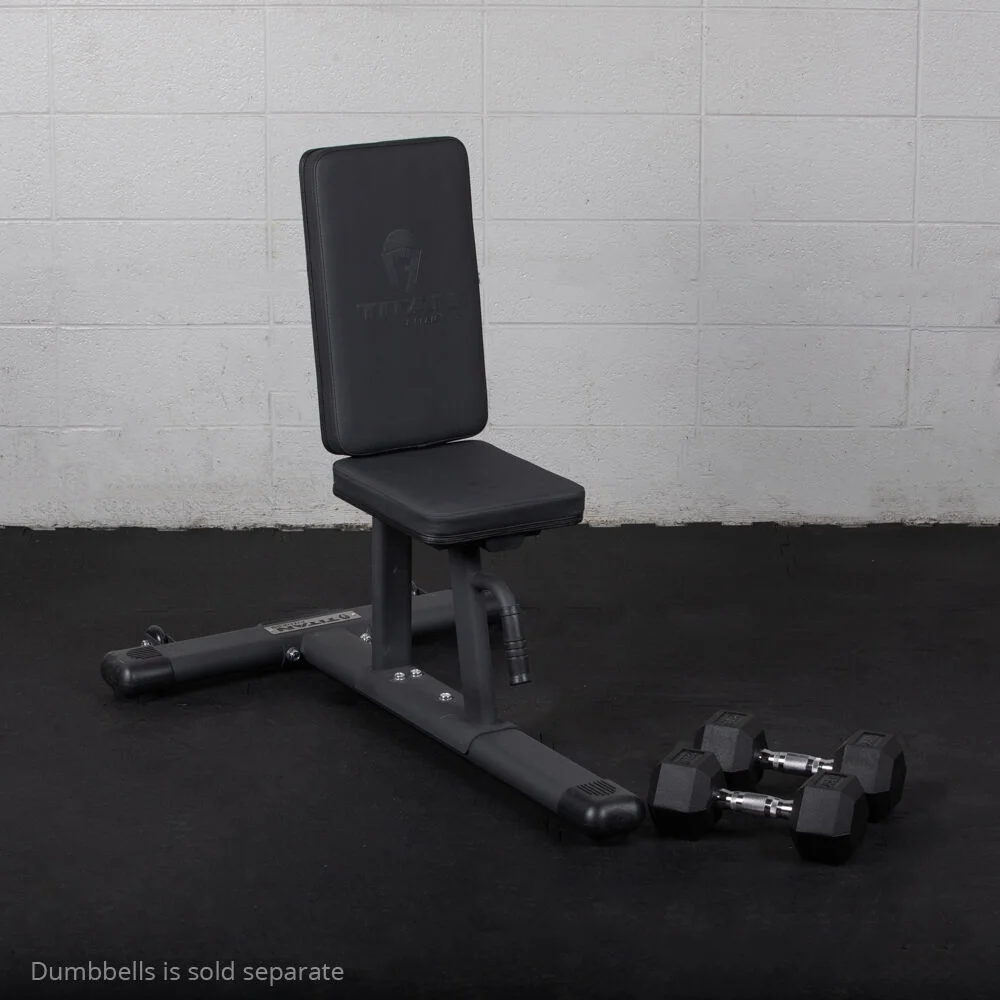 Titan Fitness Seated Stationary Bench, Rated 330 LB, Utility Upright Tricep Bicep Shoulder Press Weight Bench - John Pierce Auto Care