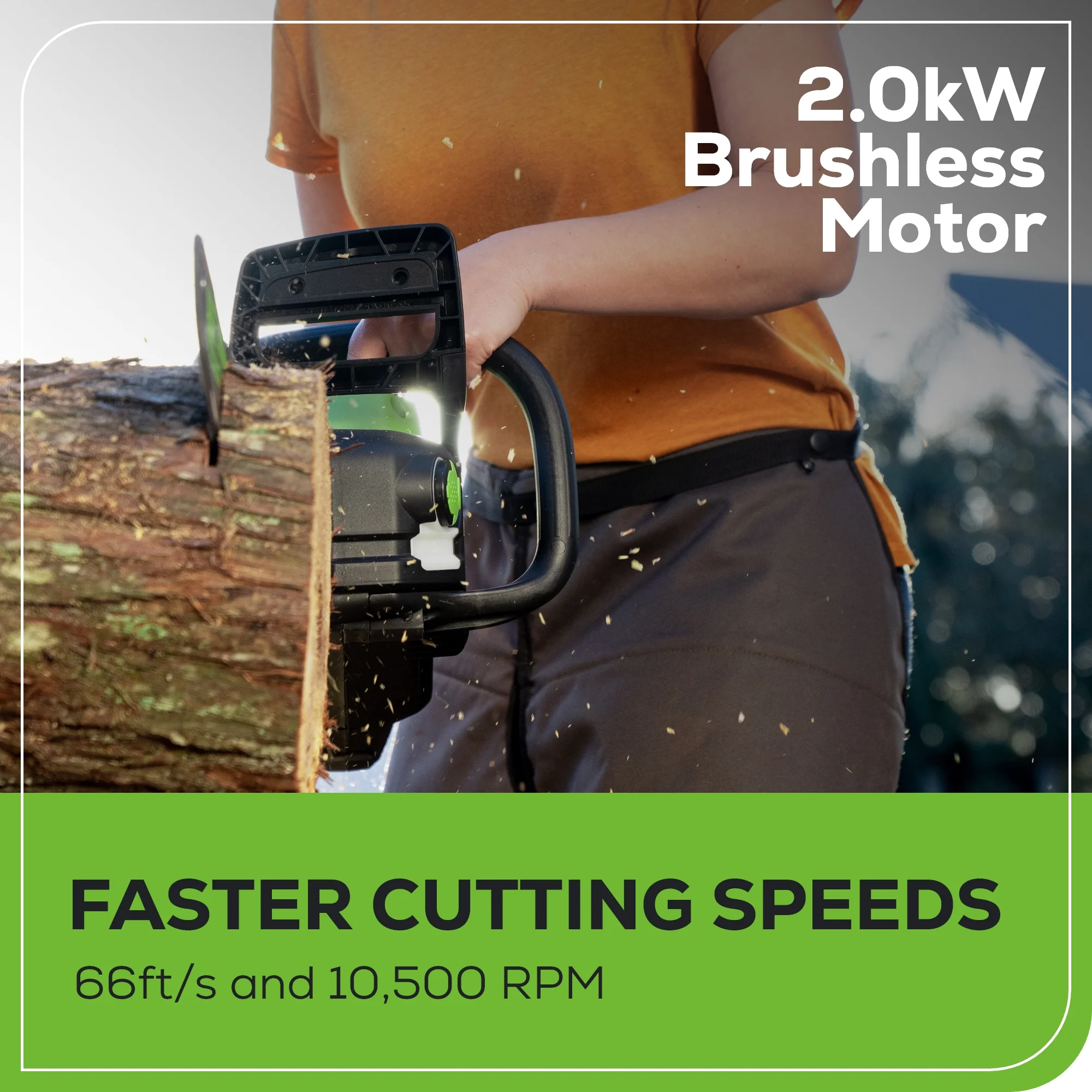 Greenworks Pro 60V 16 in. Brushless Cordless 2kW Chainsaw with 2.5 Ah Battery and Charger - John Pierce Auto Care