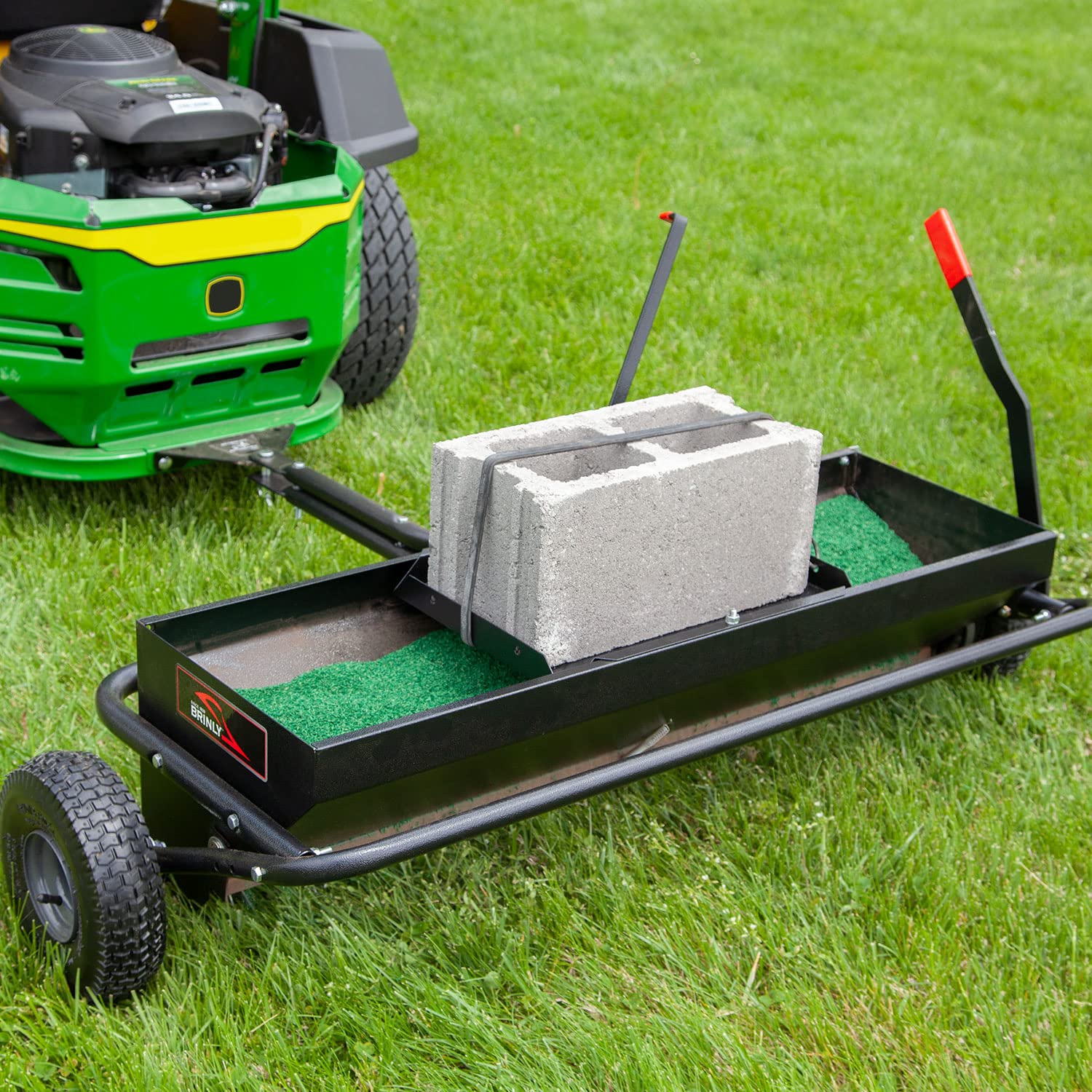 Brinly 40-Inch Combination Tow-Behind Aerator Spreader - John Pierce Auto Care