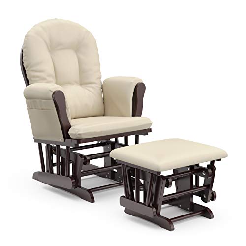 Storkcraft Glider Ottoman Espresso Beige - John Pierce Auto Care