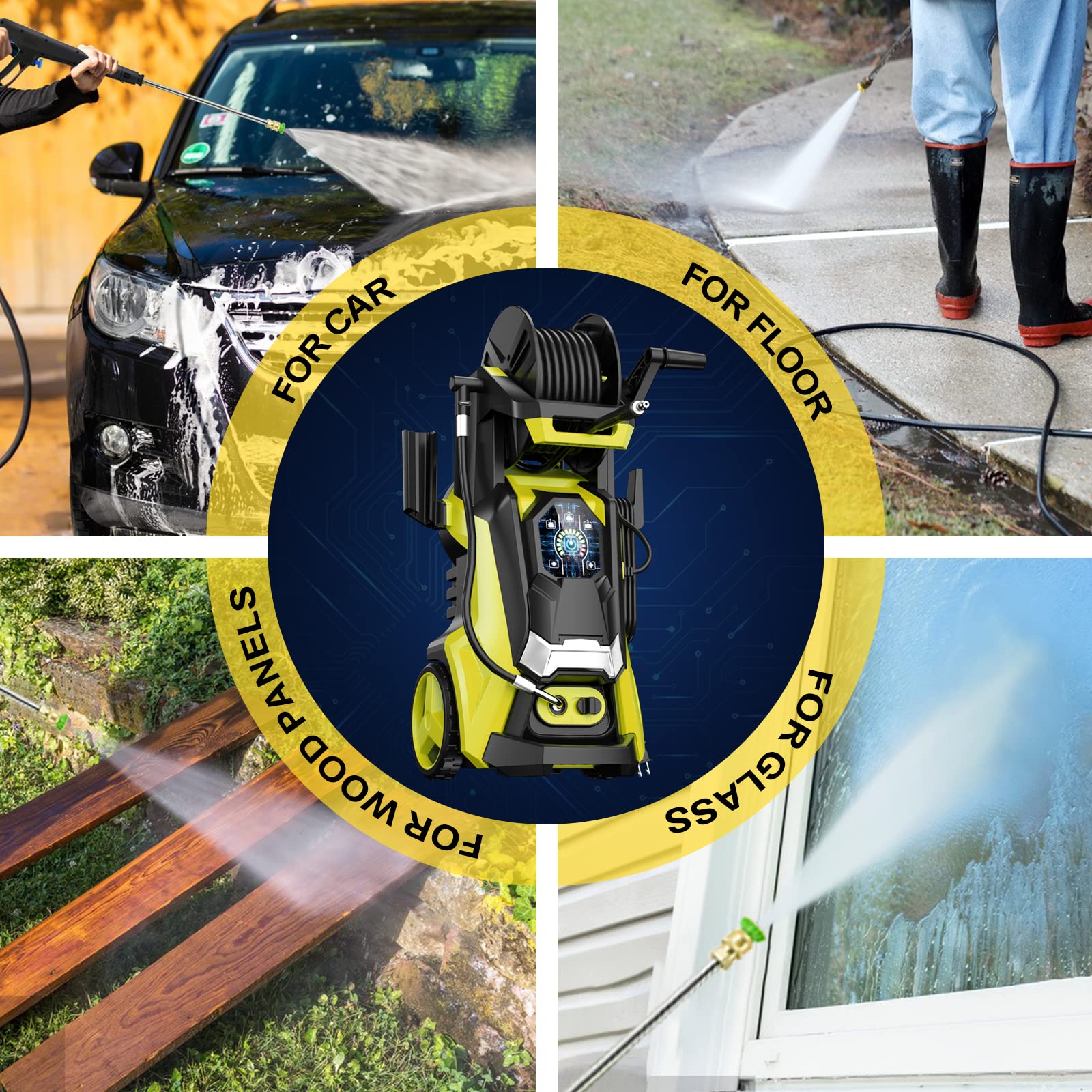 Electric Pressure Washer 4200 PSI 2.8 GPM with Touch Screen - John Pierce Auto Care