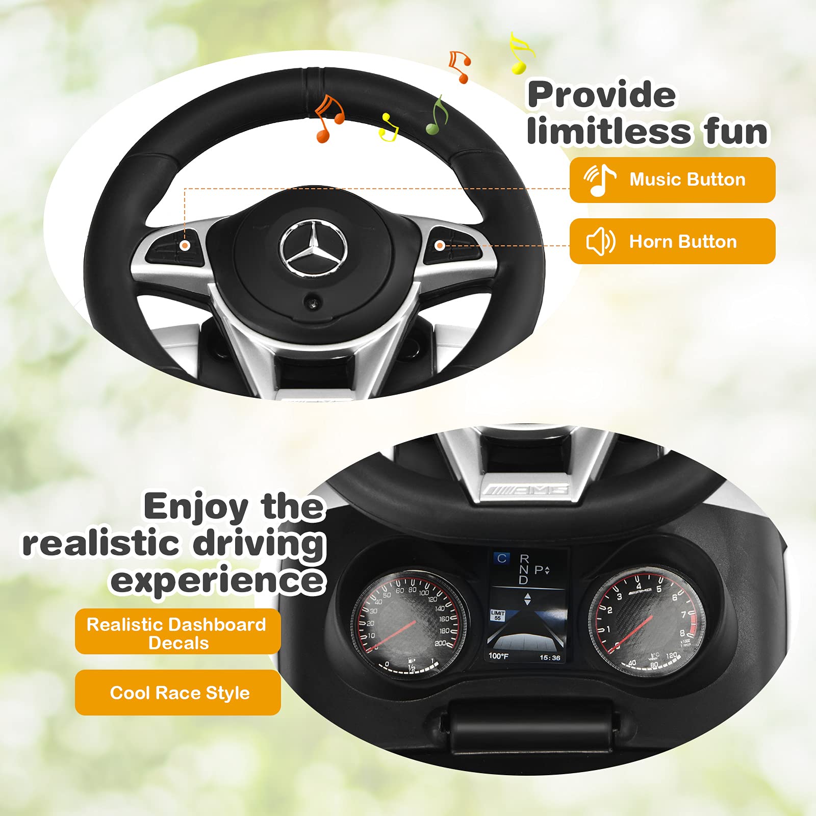 Costzon Mercedes Benz Toddler Stroller Push Car with Underneath Storage - John Pierce Auto Care