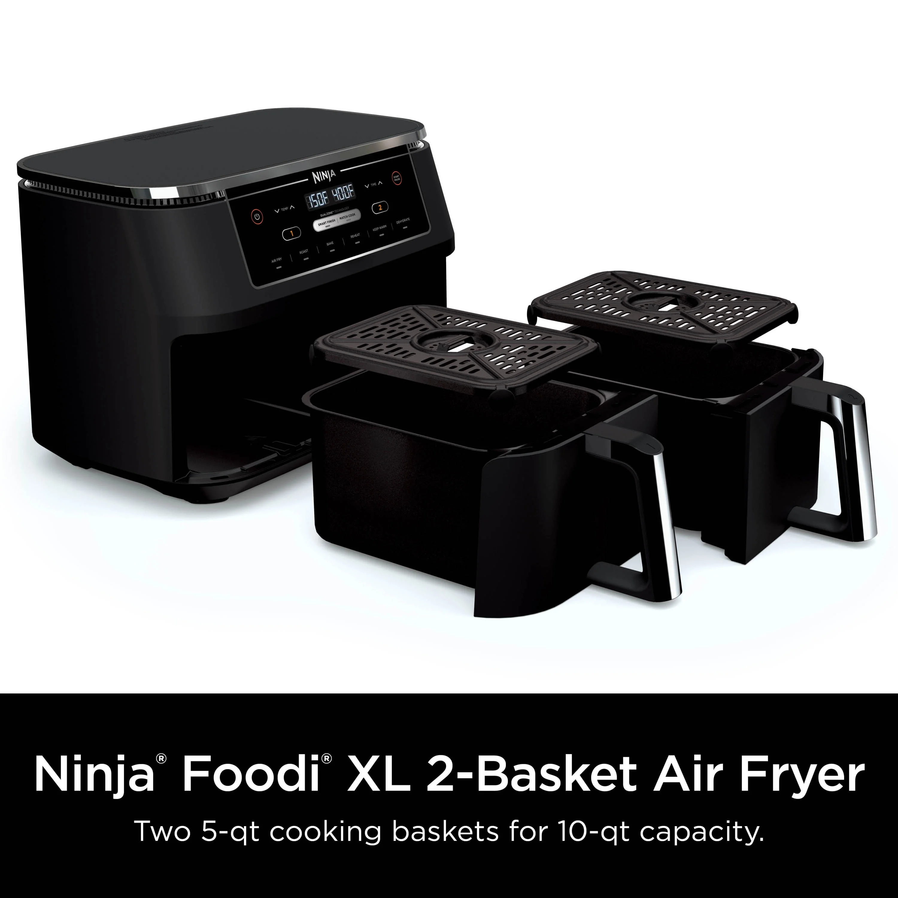 Ninja Foodi DZ300W 10-Quart 6-in-1 DualZone 2-Basket Air Fryer - John Pierce Auto Care